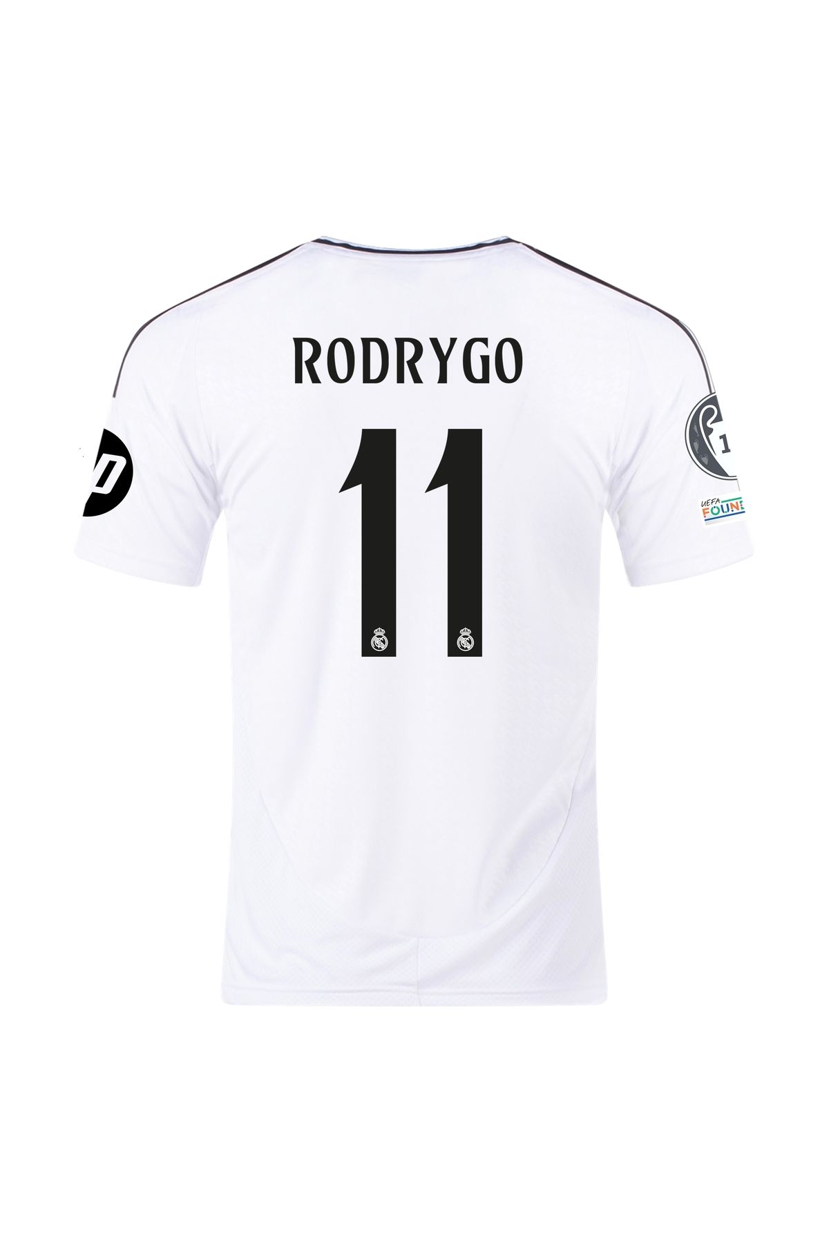 kombinezyum 2024/25 Sezonu Real Madrid #11 RODRYGO İç Saha Forması Beyaz