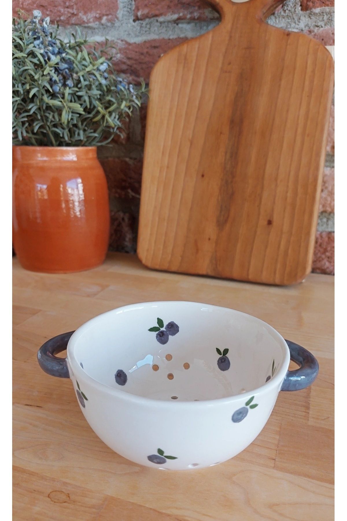 Ohlala Atelier Seramik Süzgeç El Yapımı Sunumluk Handmade Ceramic