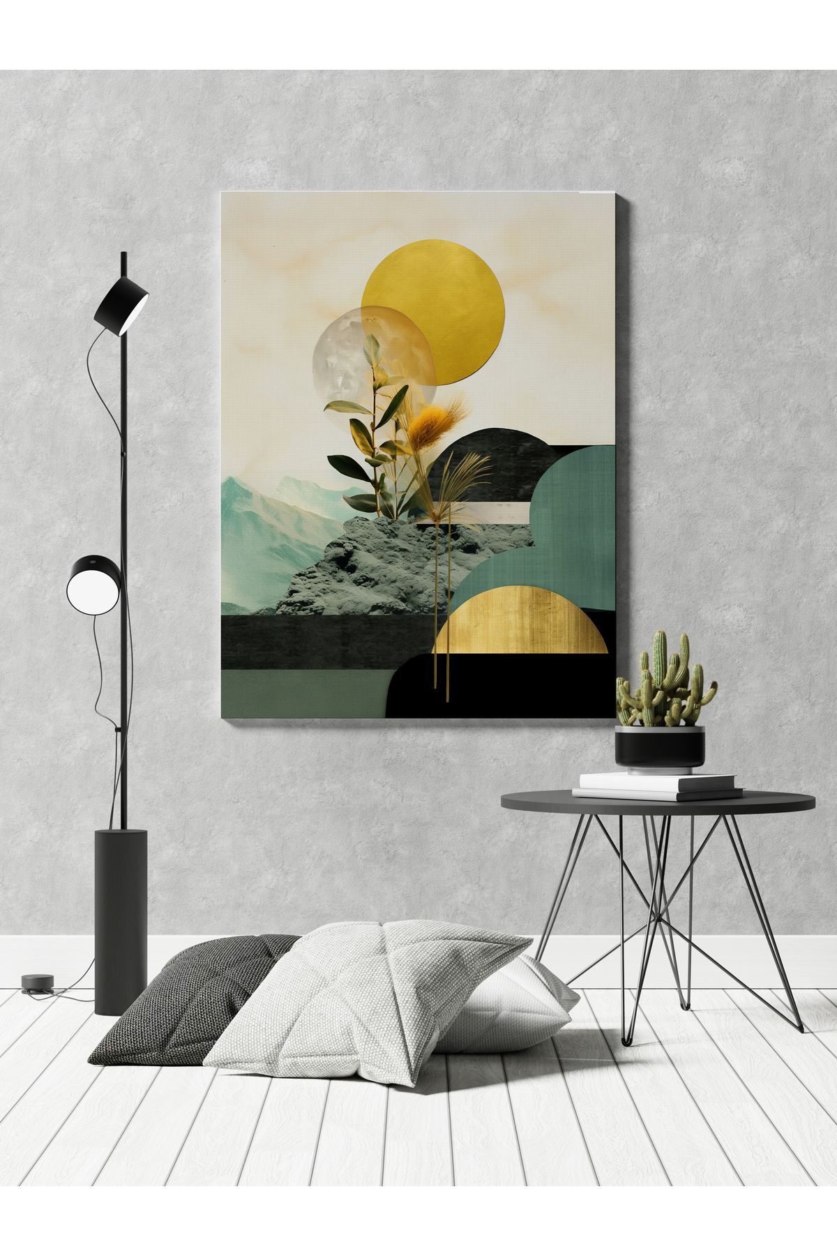titer %100 Pamuklu Kanvas Tablo - Modern Soyut UV Baskı Poster (2,5x2,5 cm, Fırınlanmış Şase)