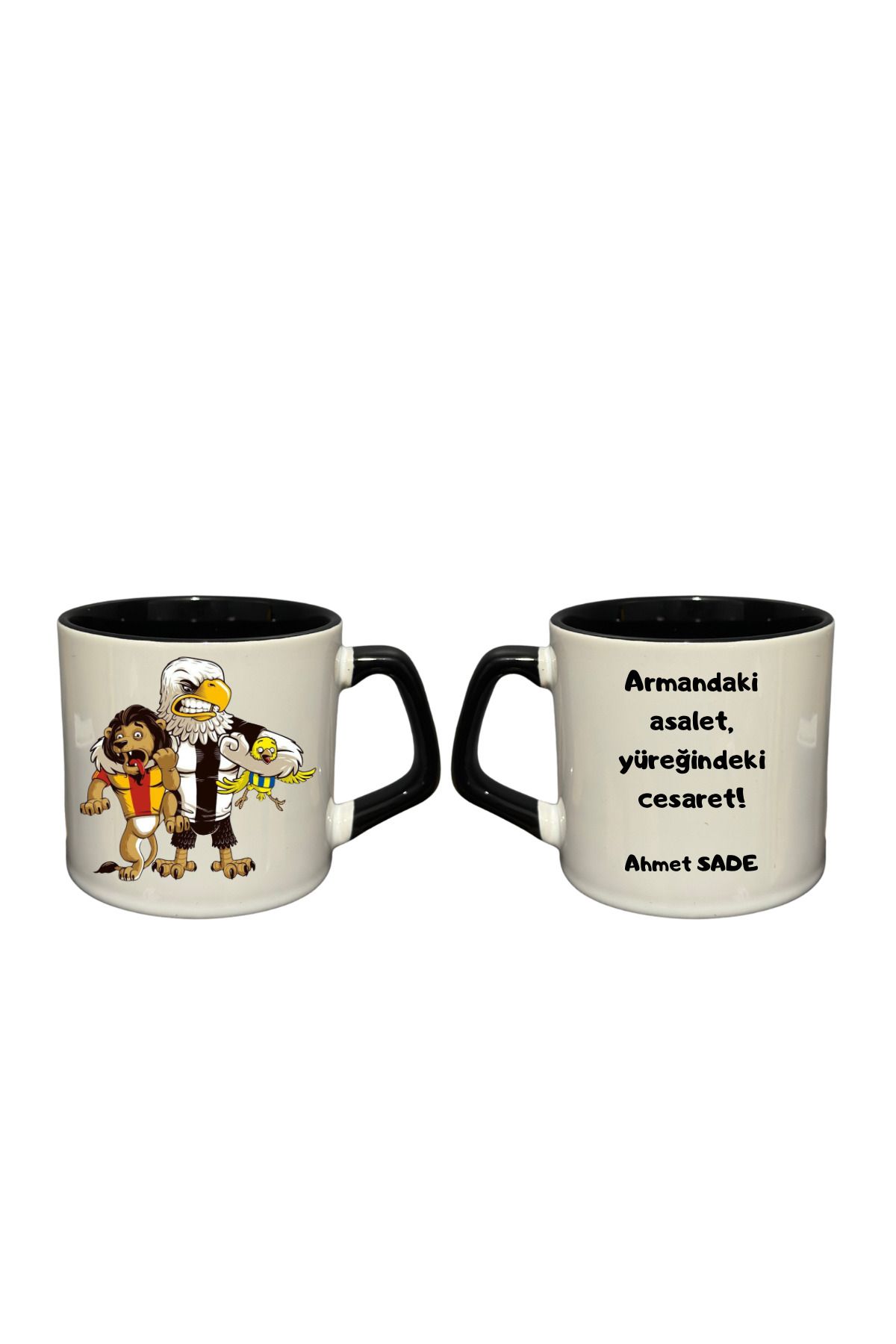 ABC Taraftar Siyah Beyaz Hediyelik Kupa Mug Bardak