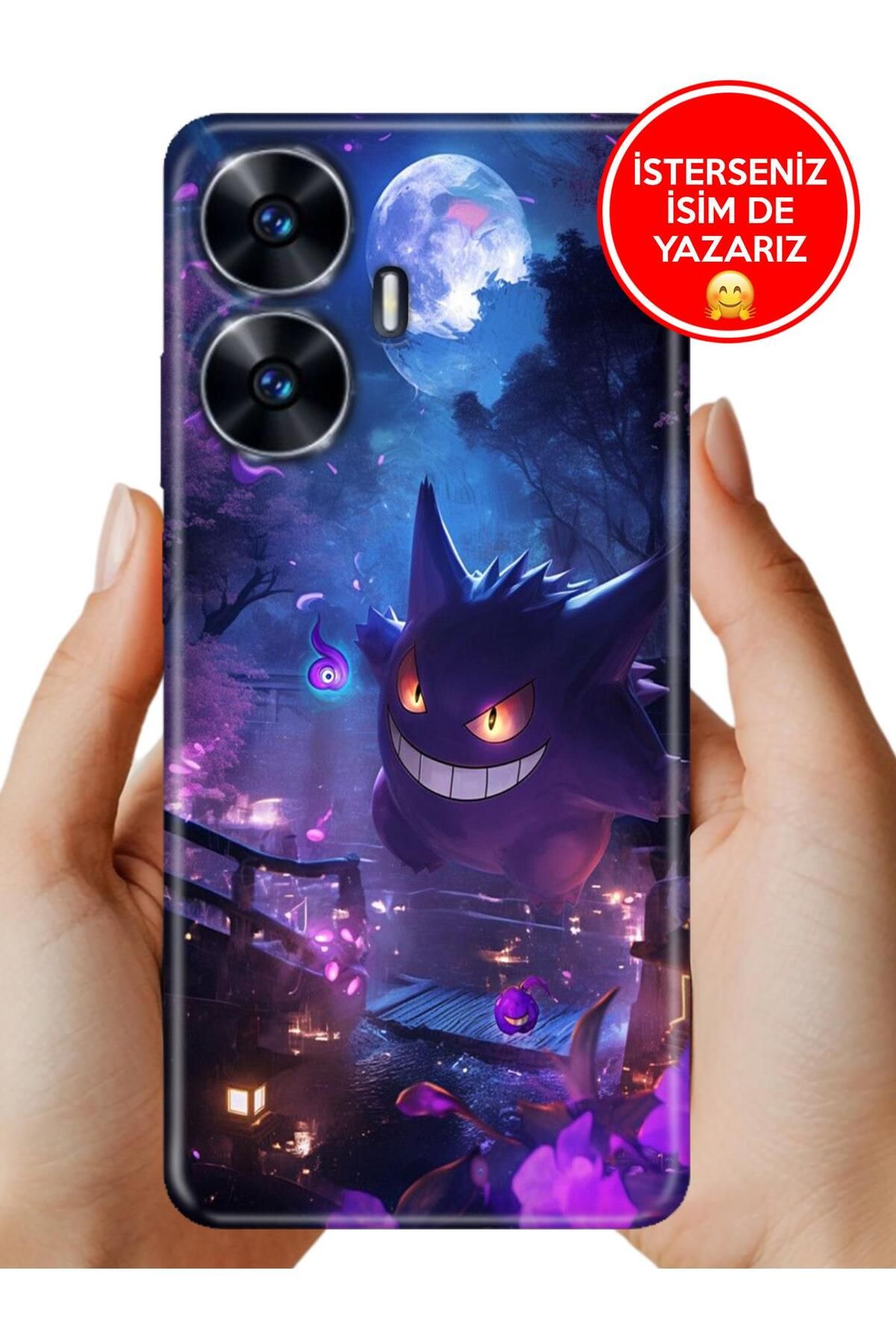 realme C55 Kılıf Desenli İsimli / İsimsiz Silikon PokePoke