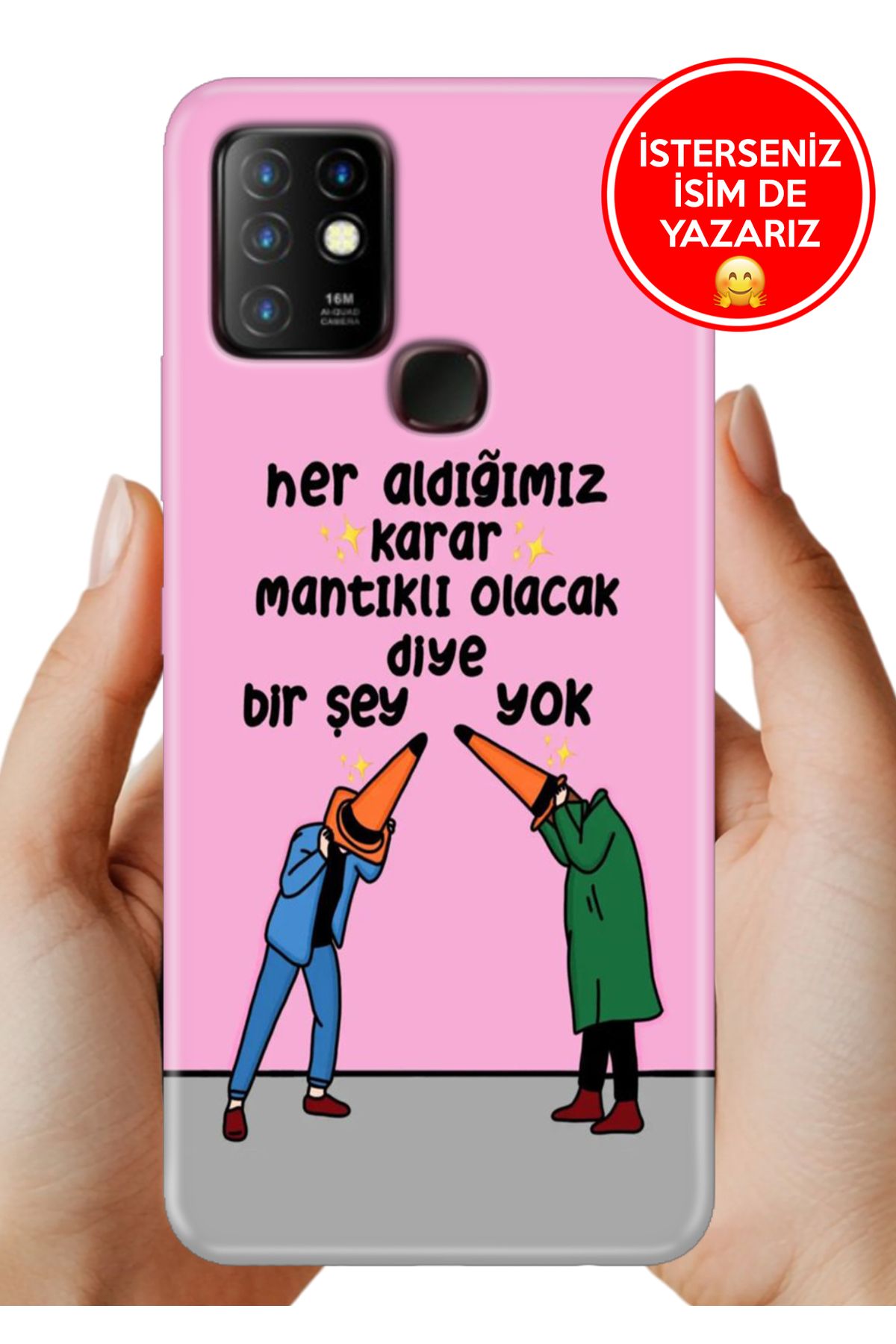 Cekuonline İnfinix Hot 10 Kılıf Desenli Baskılı Kamera Korumalı ZRR Silikon Mantıklı Karar