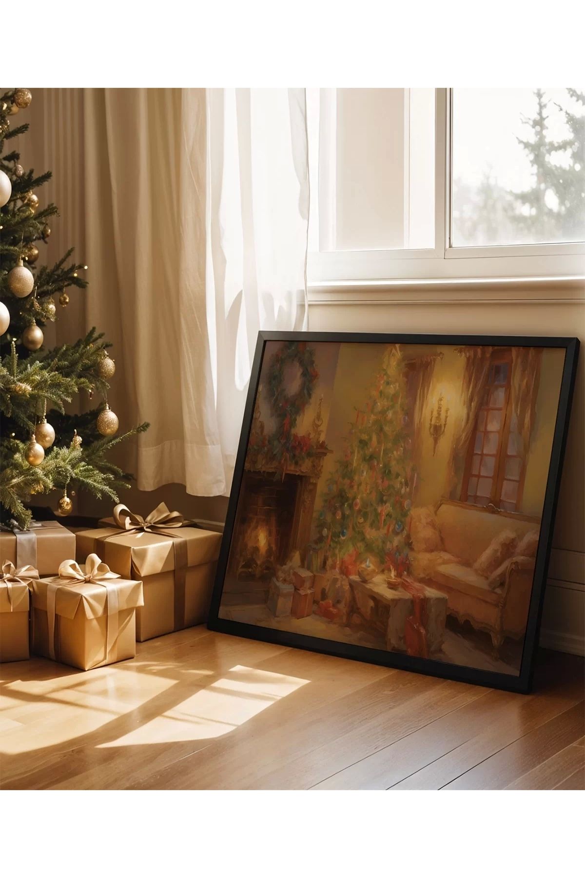 VOGLOO Çerçevesiz Poster Klasik Noel Dekoru