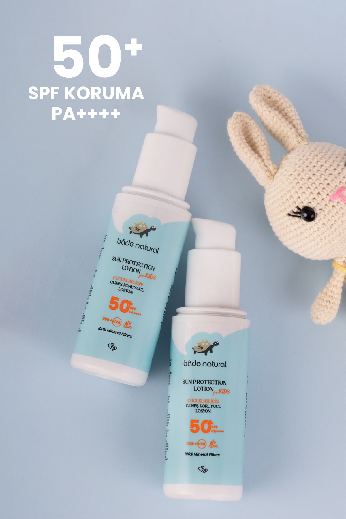 کرم ضد آفتاب کودک دخترانه و پسرانه بچگانه 100 ٪ طبیعی 50+ SPF محافظت شده بالای از لوسیون مواد معدنی میل Bade Natural