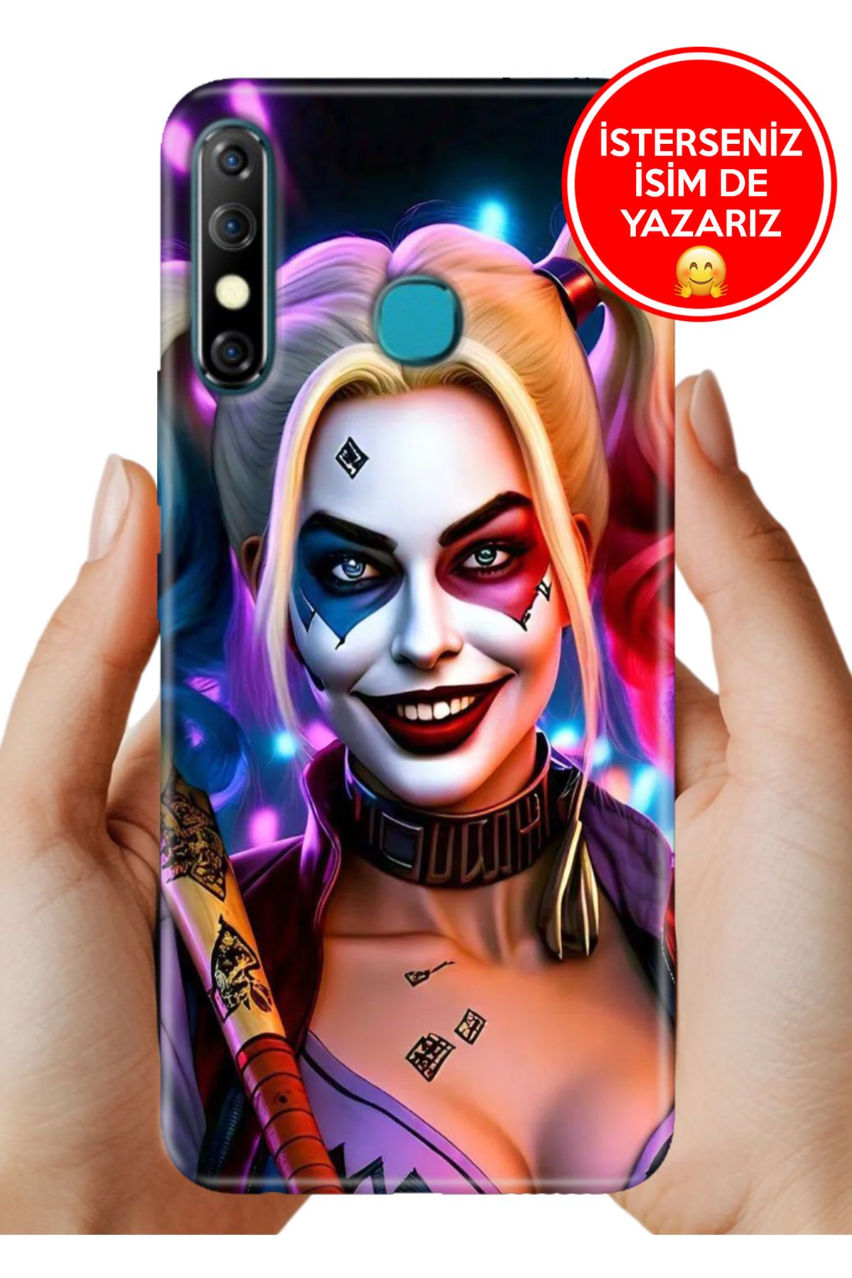 Cekuonline İnfinix Hot 8 Kılıf Desenli İsimli / İsimsiz Silikon Quinn666
