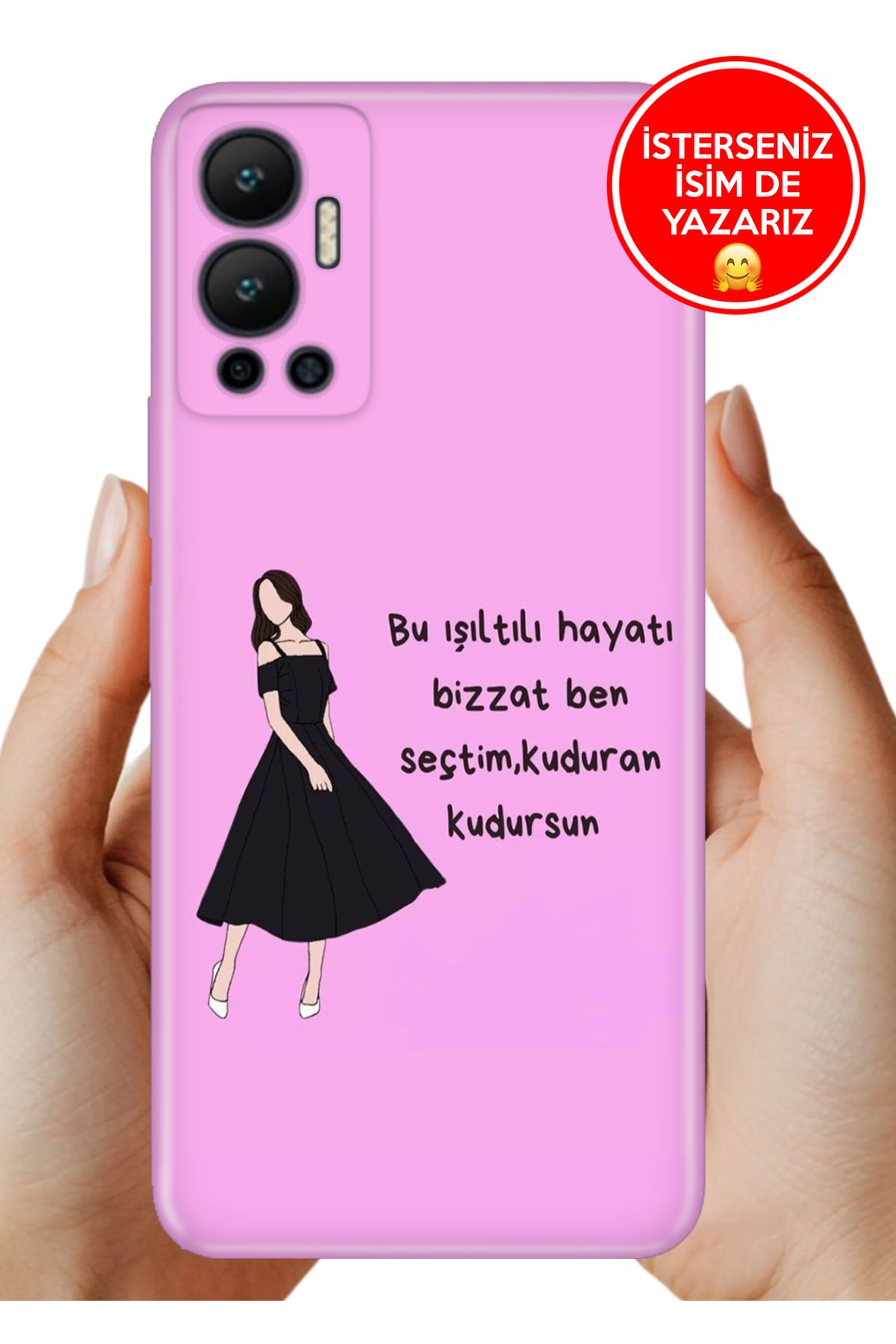 Cekuonline İnfinix Hot 12 Kılıf Cekuform Desenli Art Silikon Ben Seçtim
