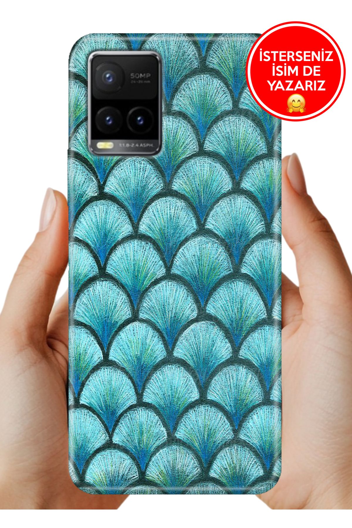 Cekuonline Vivo Y32 / Y33S Uyumlu Kılıf Fishscale468