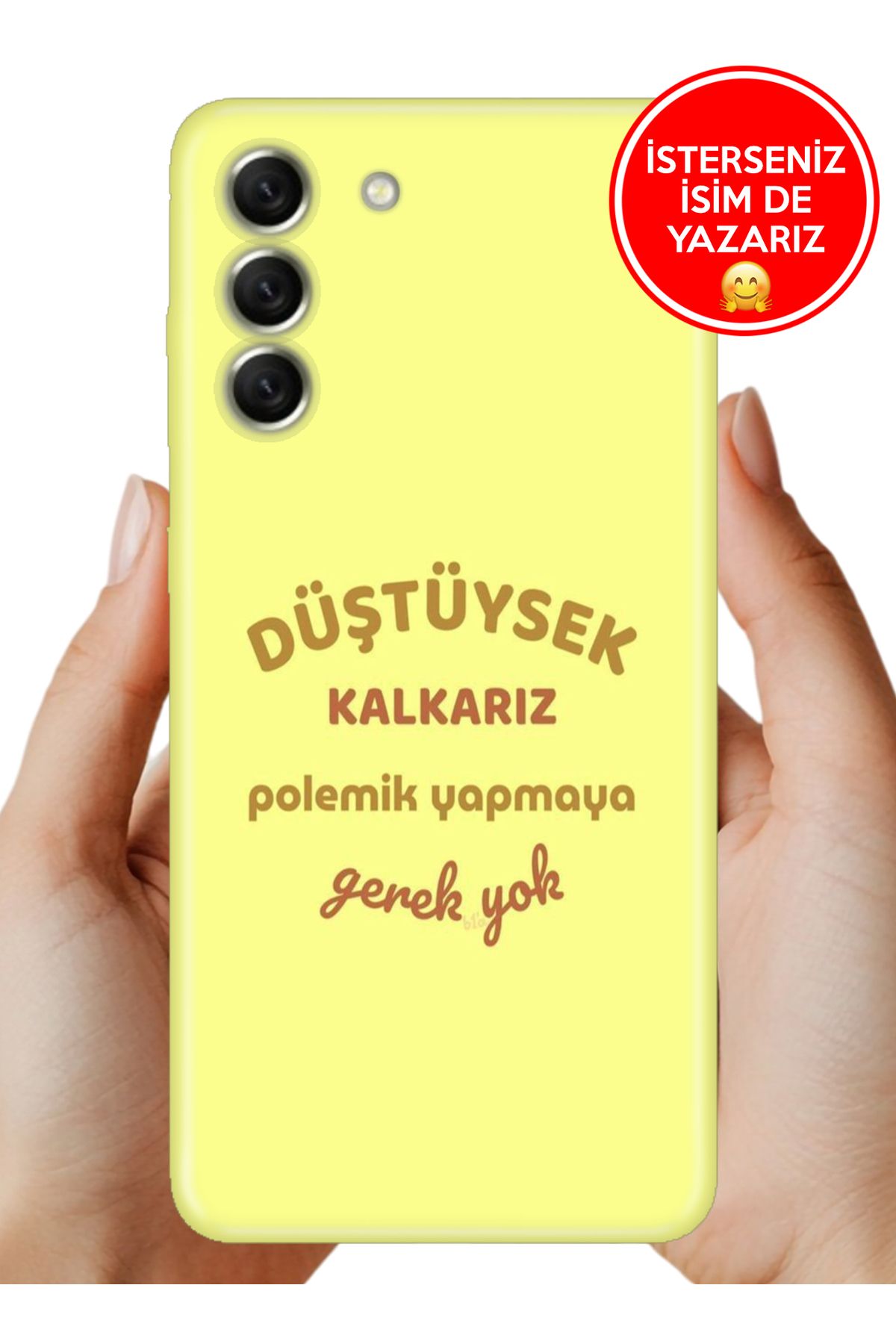 Cekuonline Samsung Galaxy S21 FE Kılıf Desenli İsimli / İsimsiz Silikon Polemik