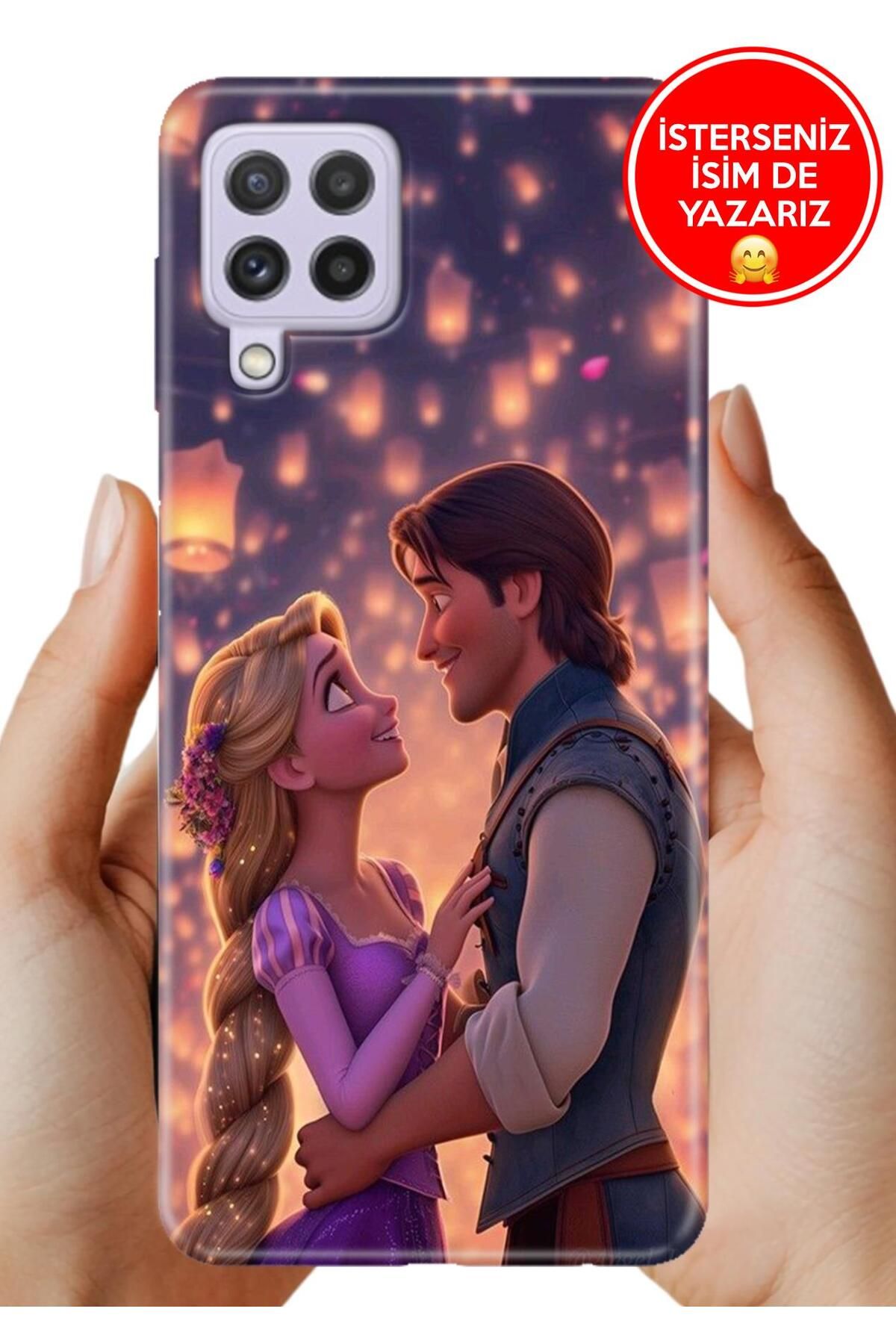 Cekuonline Samsung A22 Kılıf Desenli İsimli / İsimsiz Silikon Rapunzel