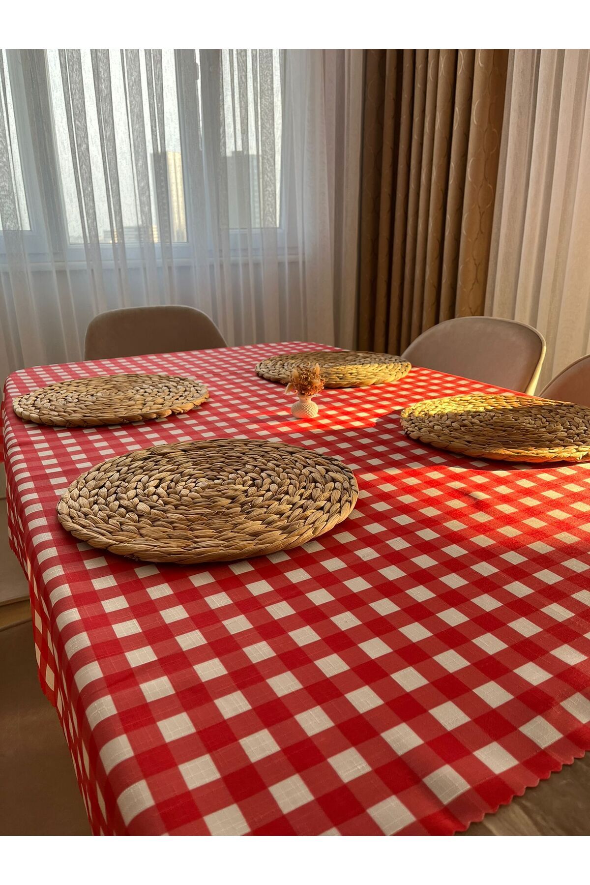 Ypc Masa Örtüsü Pöti Kareli,sofra Bezi,piknik Örtüsü(110CM*150CM)