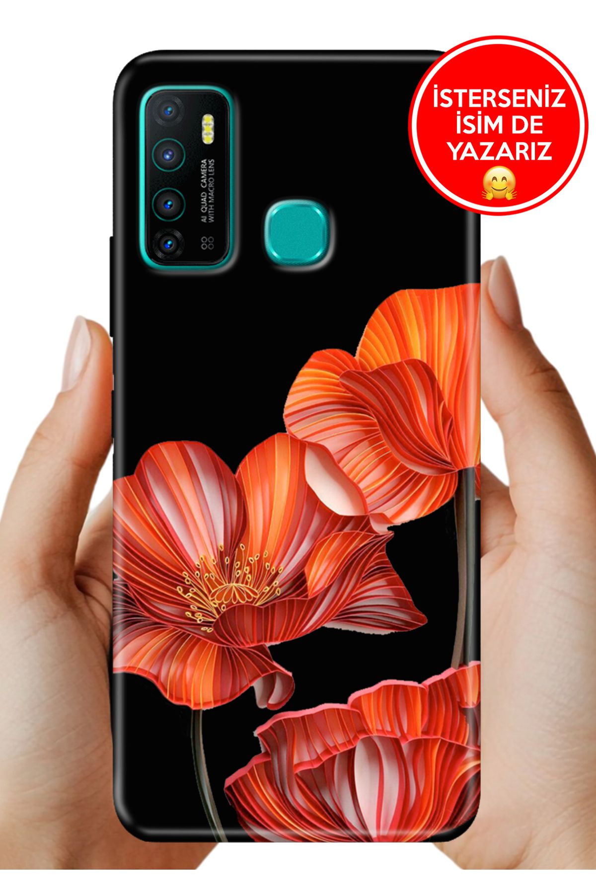 Cekuonline İnfinix Hot 9 Kılıf Cekuform Desenli Art Silikon Benim Bahçem