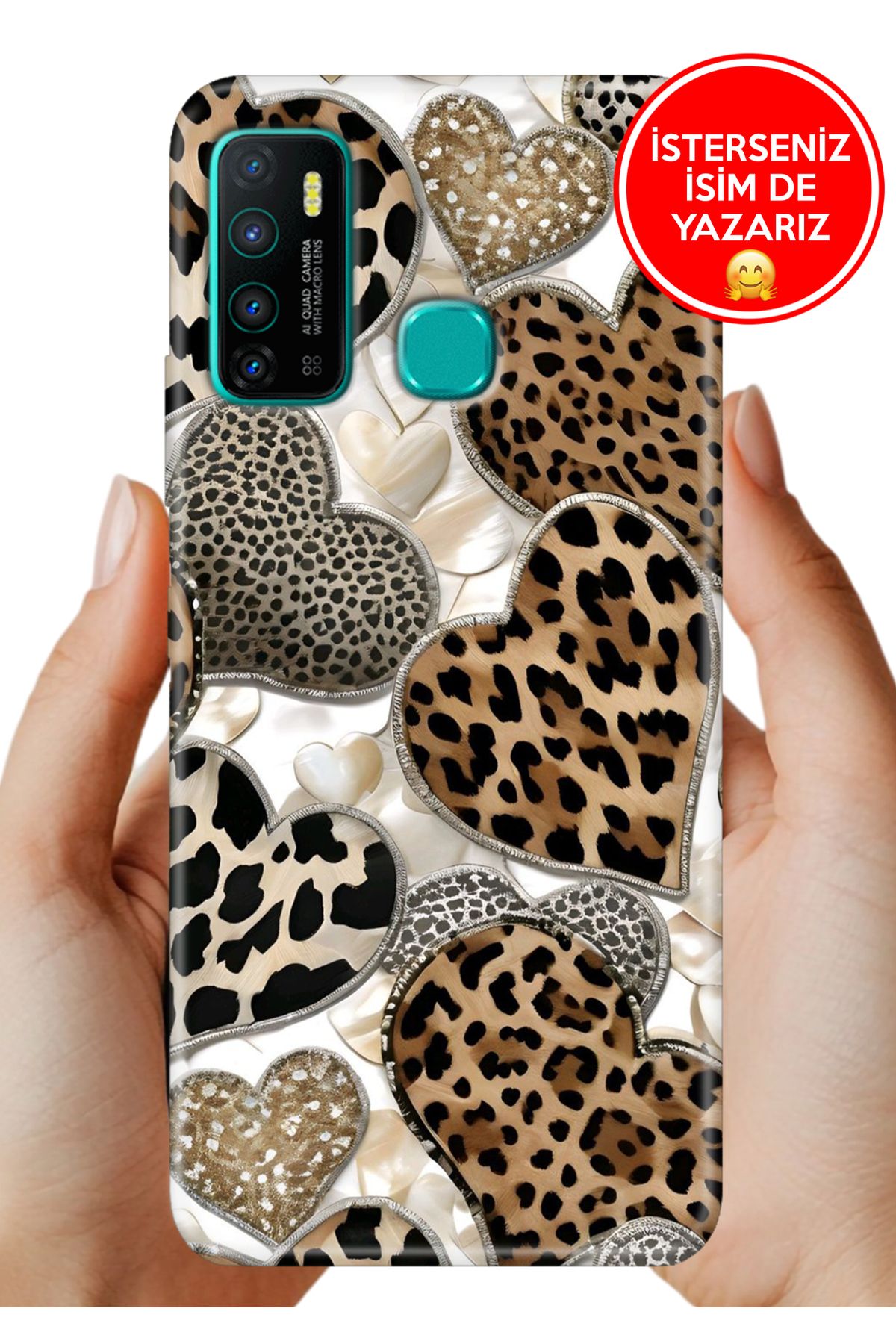 Cekuonline İnfinix Hot 9 Kılıf Hot 9 TPU Resimli Elastik Silikon Kalp90210