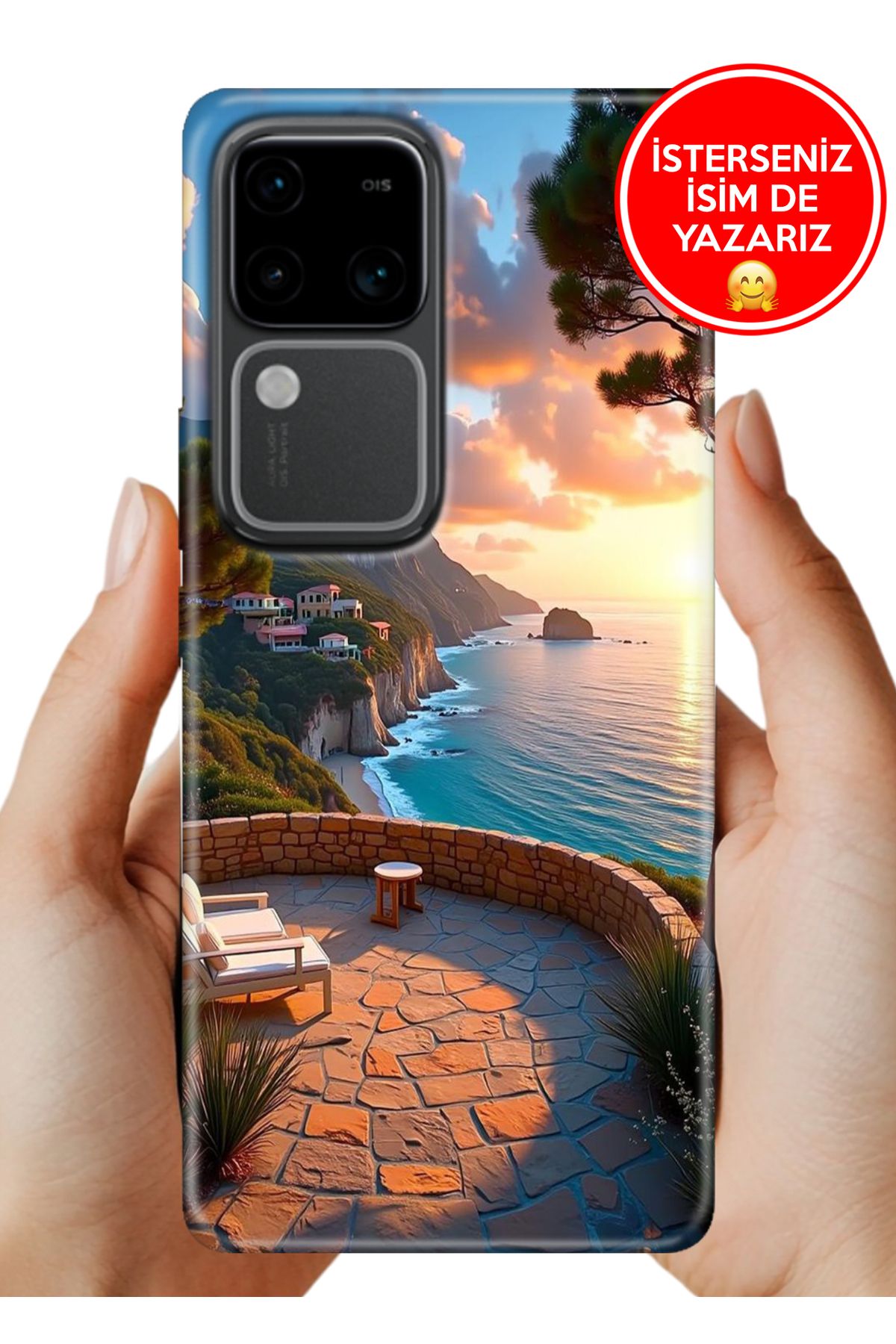 Cekuonline Vivo V30 Kılıf Tam Rubber Esnek Silikon Full Koruma Seninle Burada
