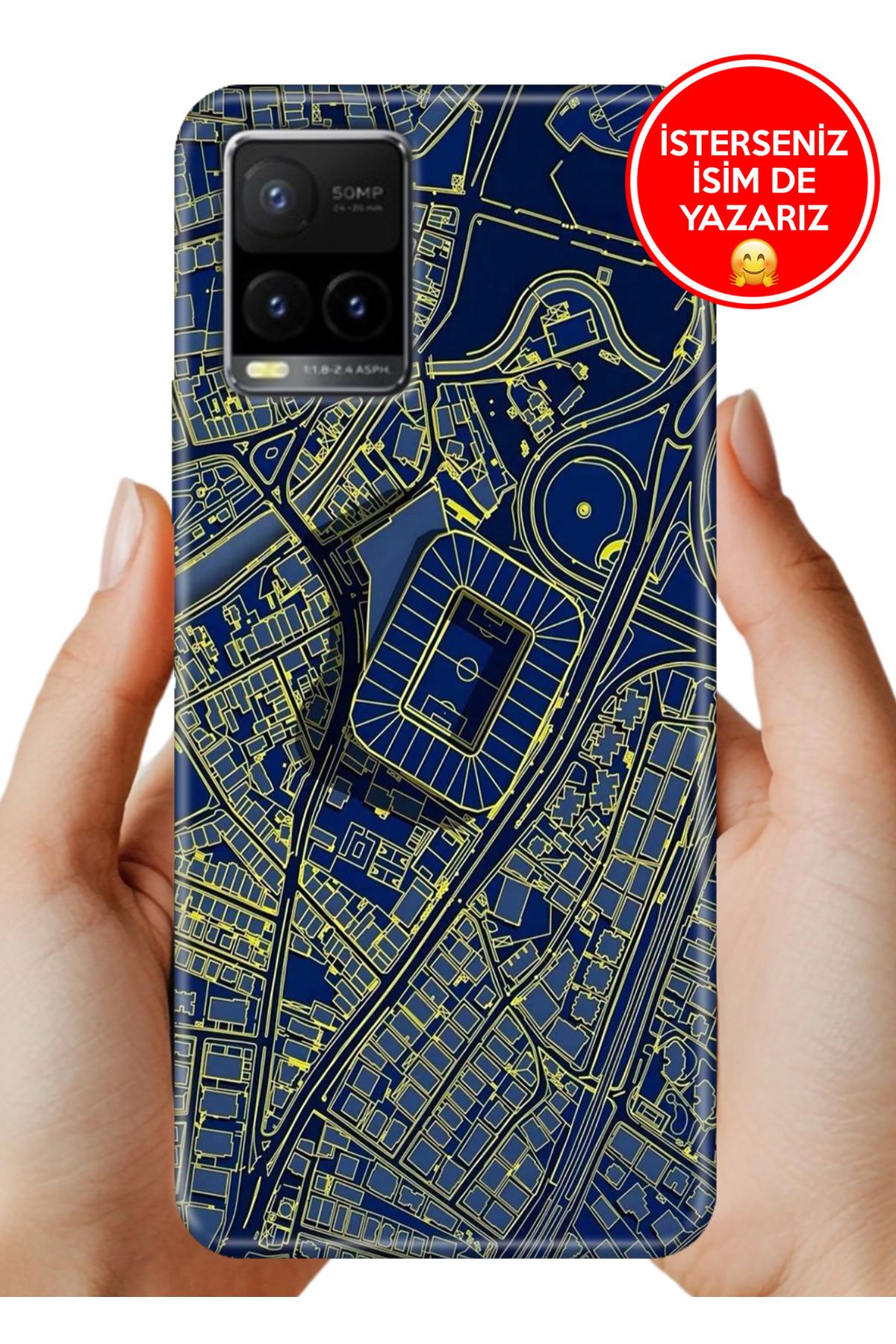 Cekuonline Vivo Y32 / Y33S Uyumlu Kılıf 0.35 mm Resimli Silikon Kadıköy Stadyum