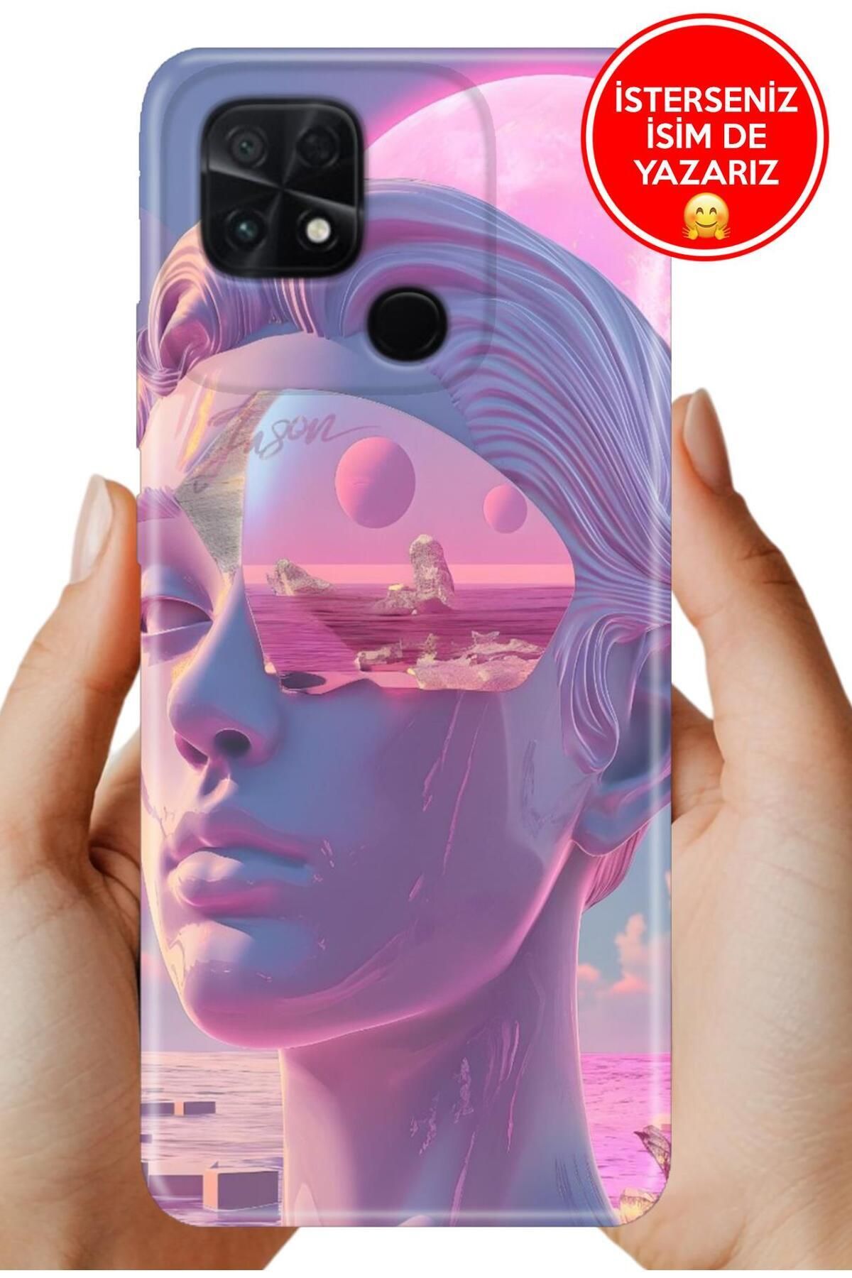 POCO C40 / Xiaomi Poco-C40 Kılıf FullCover Resimli Desenli Silikon Cyber Girl