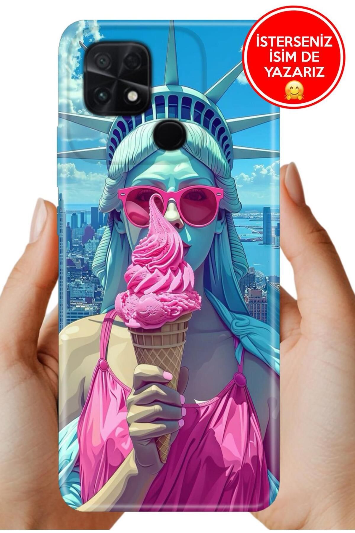 POCO C40 / Xiaomi Poco-C40 Kılıf Baskılı Life Style Kapak Silikon Özgürlük Heykeli