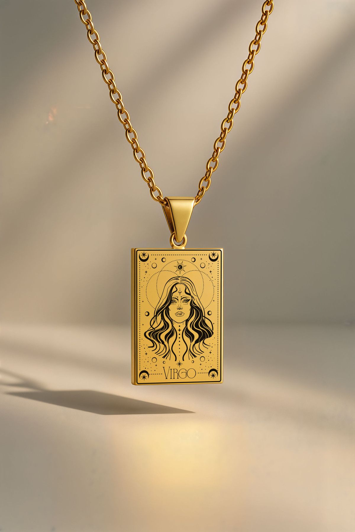 ArtinArt Başak Burcu Tarot Kolye | 316L Kararmaz Çelik