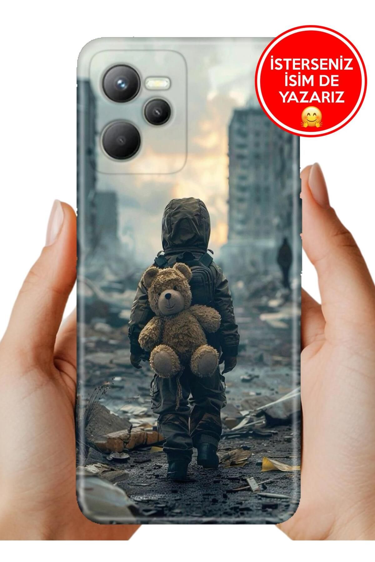 realme C35 Kılıf Tam Rubber Esnek Silikon Full Koruma Savaşa Hayır