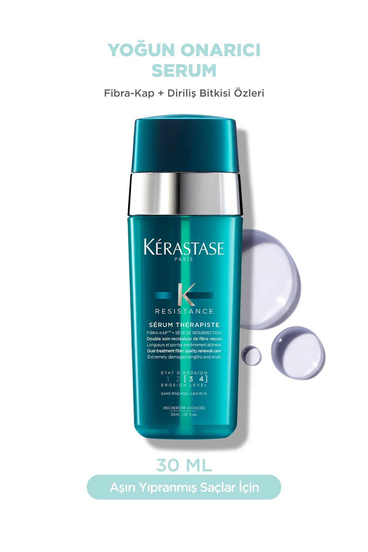 Kerastase Resistance Therapiste Çok Yıpranmış ve Aşırı İşlem Görmüş Saçlar için Bakım Serumu 30ml