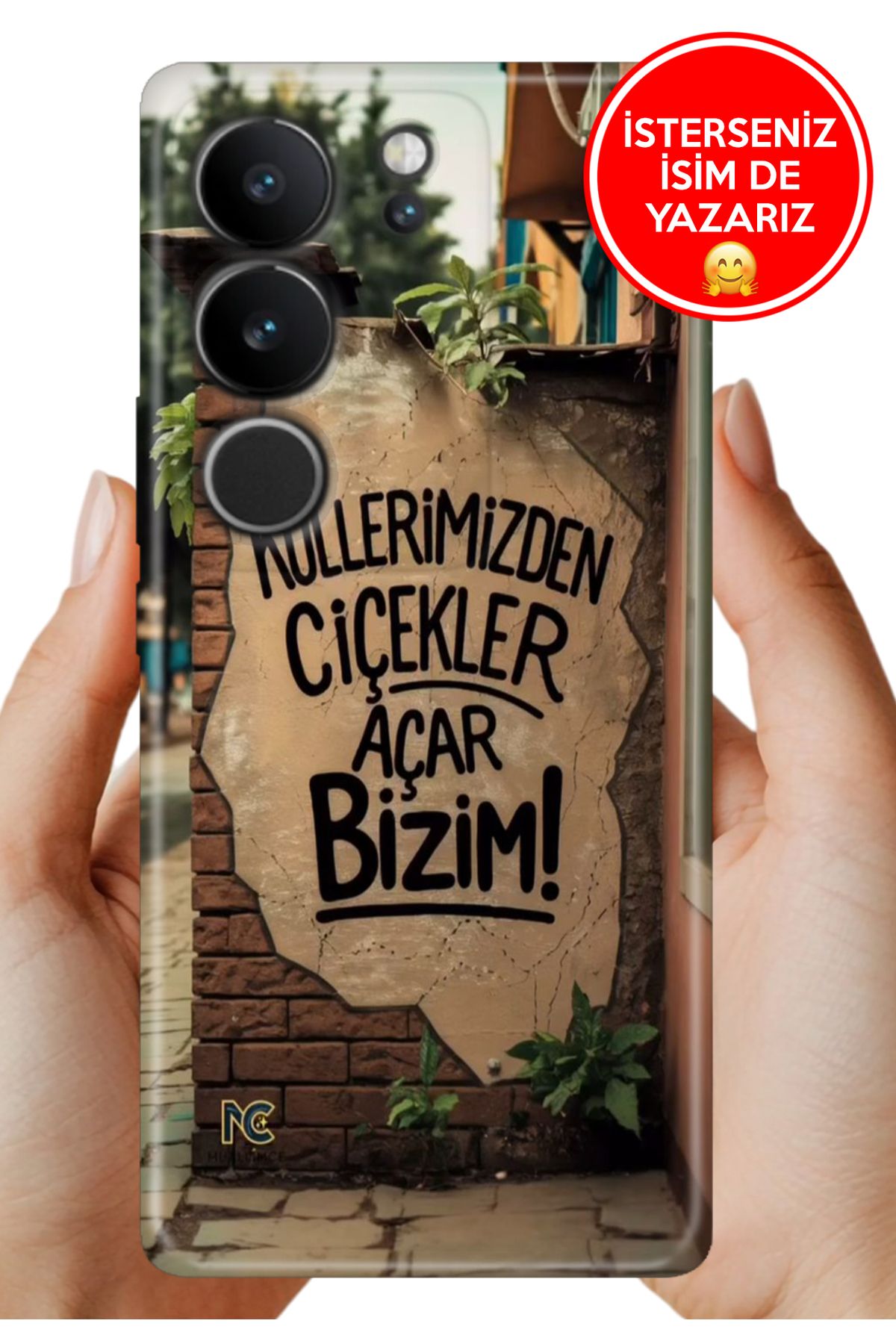 Cekuonline Vivo V29 5G Kılıf Desenli Baskılı Kamera Korumalı ZRR Silikon Çiçekler Açar