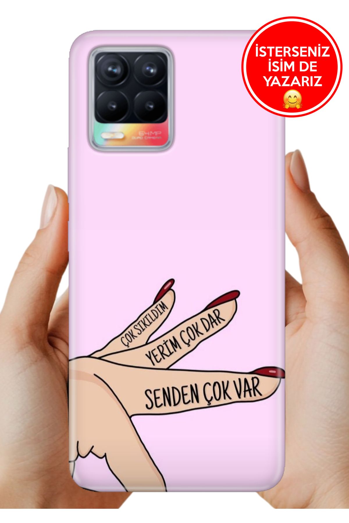 realme 8 / 8 Pro Kılıf Realme Tam Rubber Esnek Silikon Full Koruma Senden Çok Var