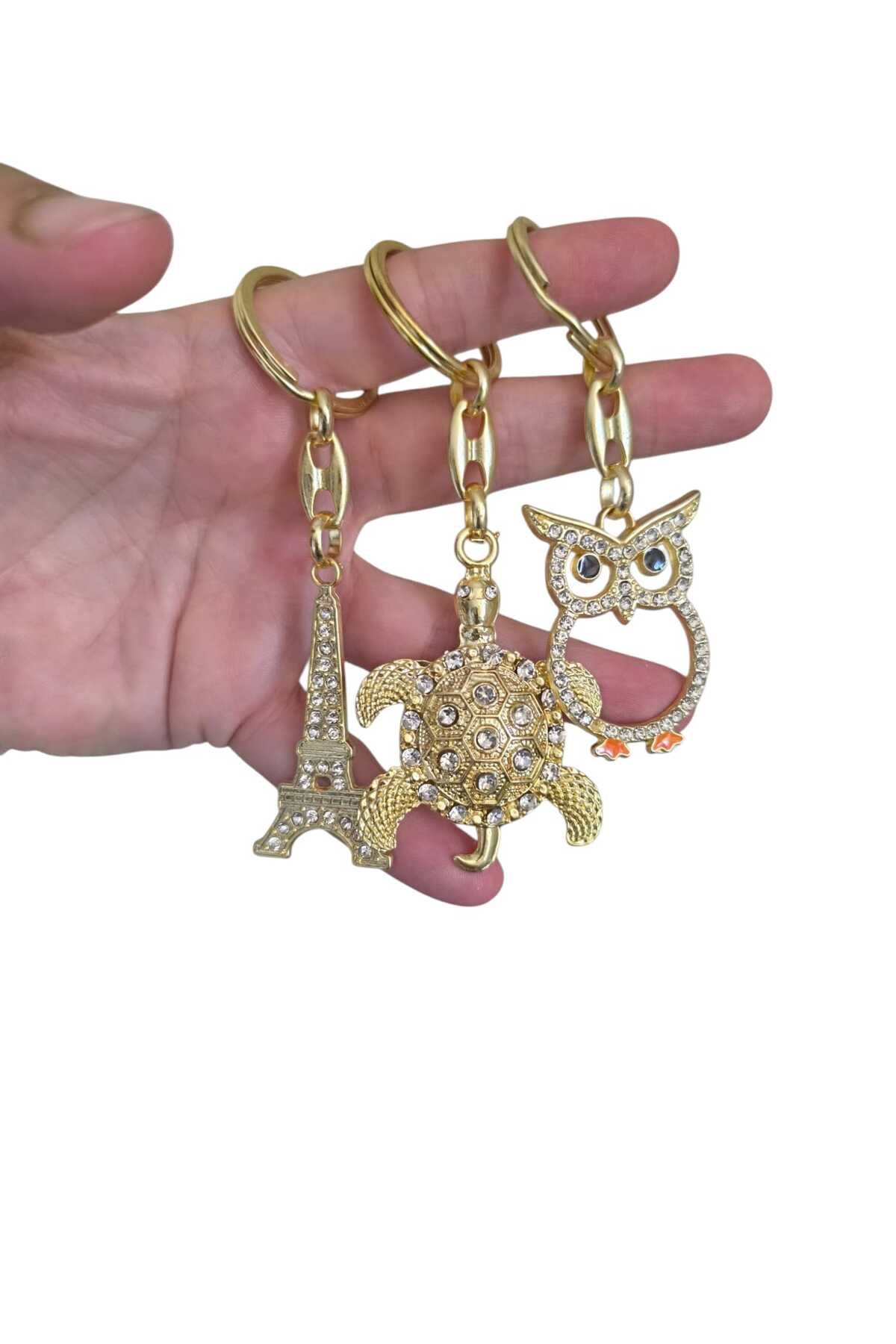 mixify GOLD RENK FİGÜRLÜ ANAHTARLIK 3 ADET