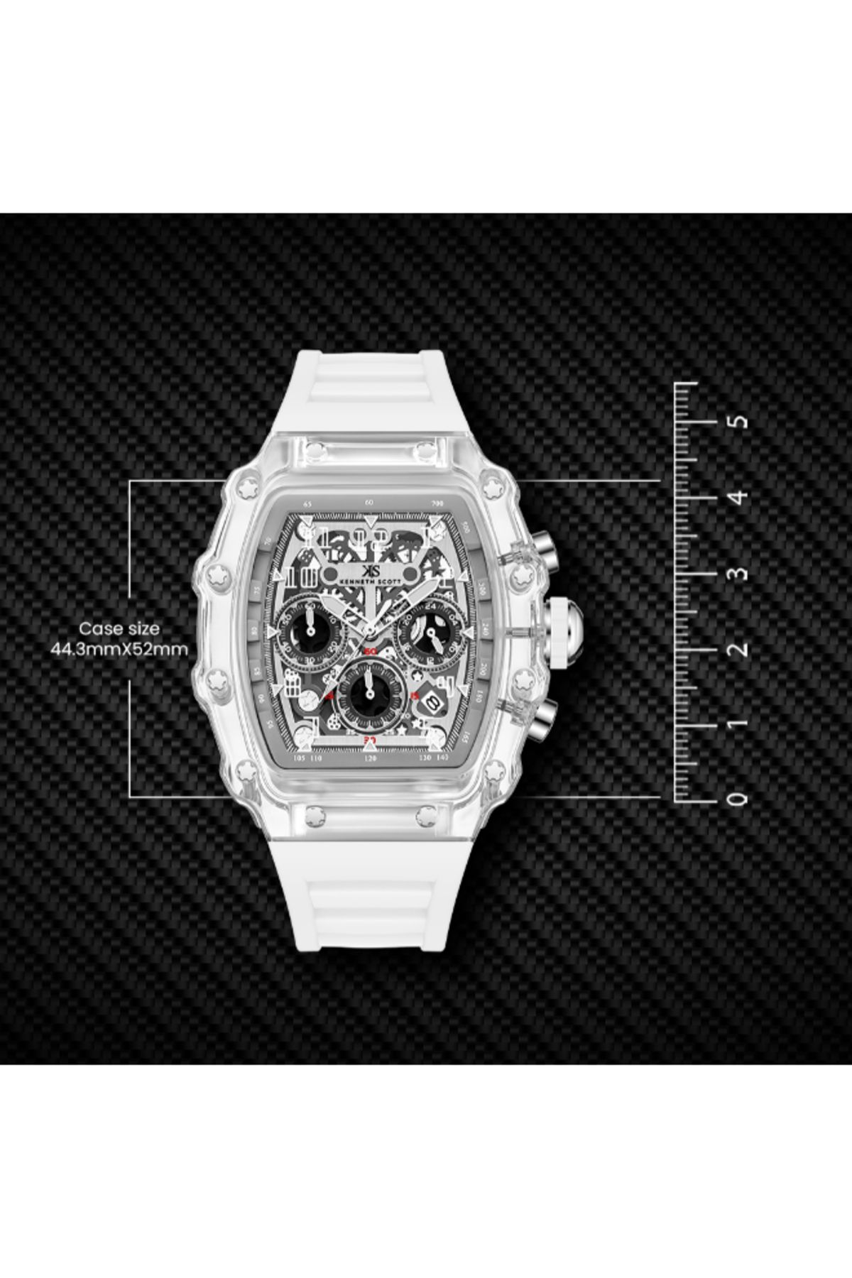 Kenneth Scott-Men's Multi Function Ivory Dial Watch - K25103-ZSWI 4