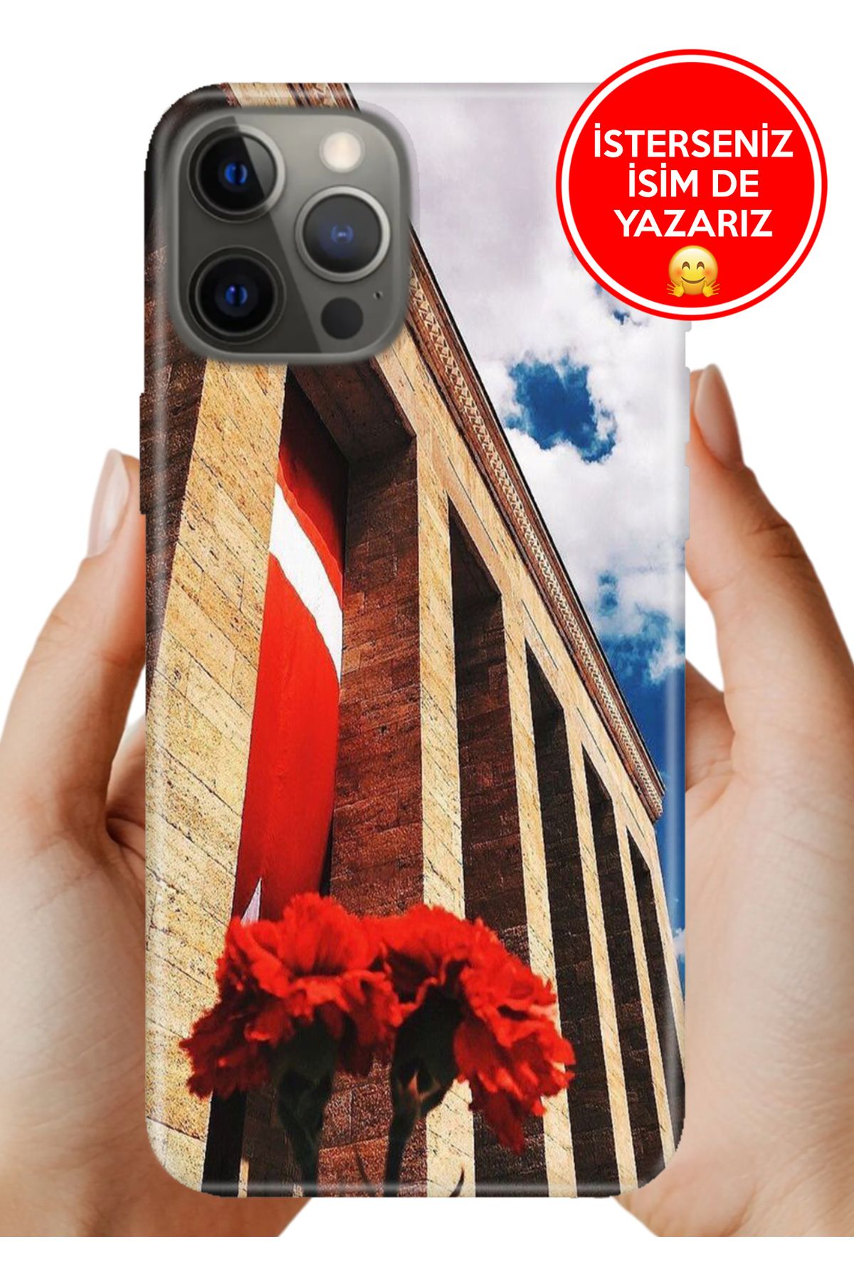 Cekuonline iPhone 12 Pro Max 6.7 5G Kılıf UvBaskı Özel-Tasarım Silikon Anıtkabir 1938