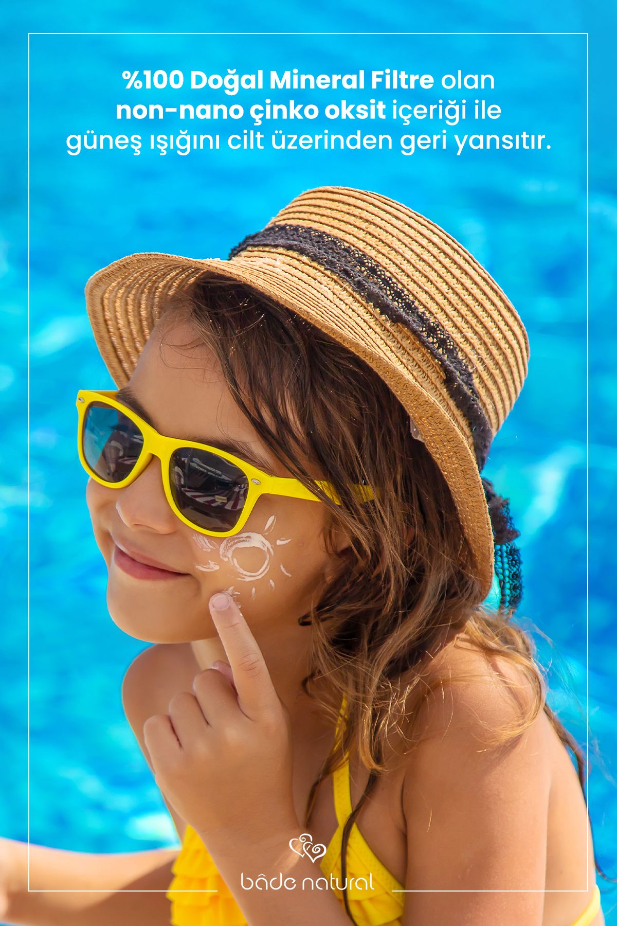 کرم ضد آفتاب کودک دخترانه و پسرانه بچگانه 100 ٪ طبیعی 50+ SPF محافظت شده بالای از لوسیون مواد معدنی میل Bade Natural