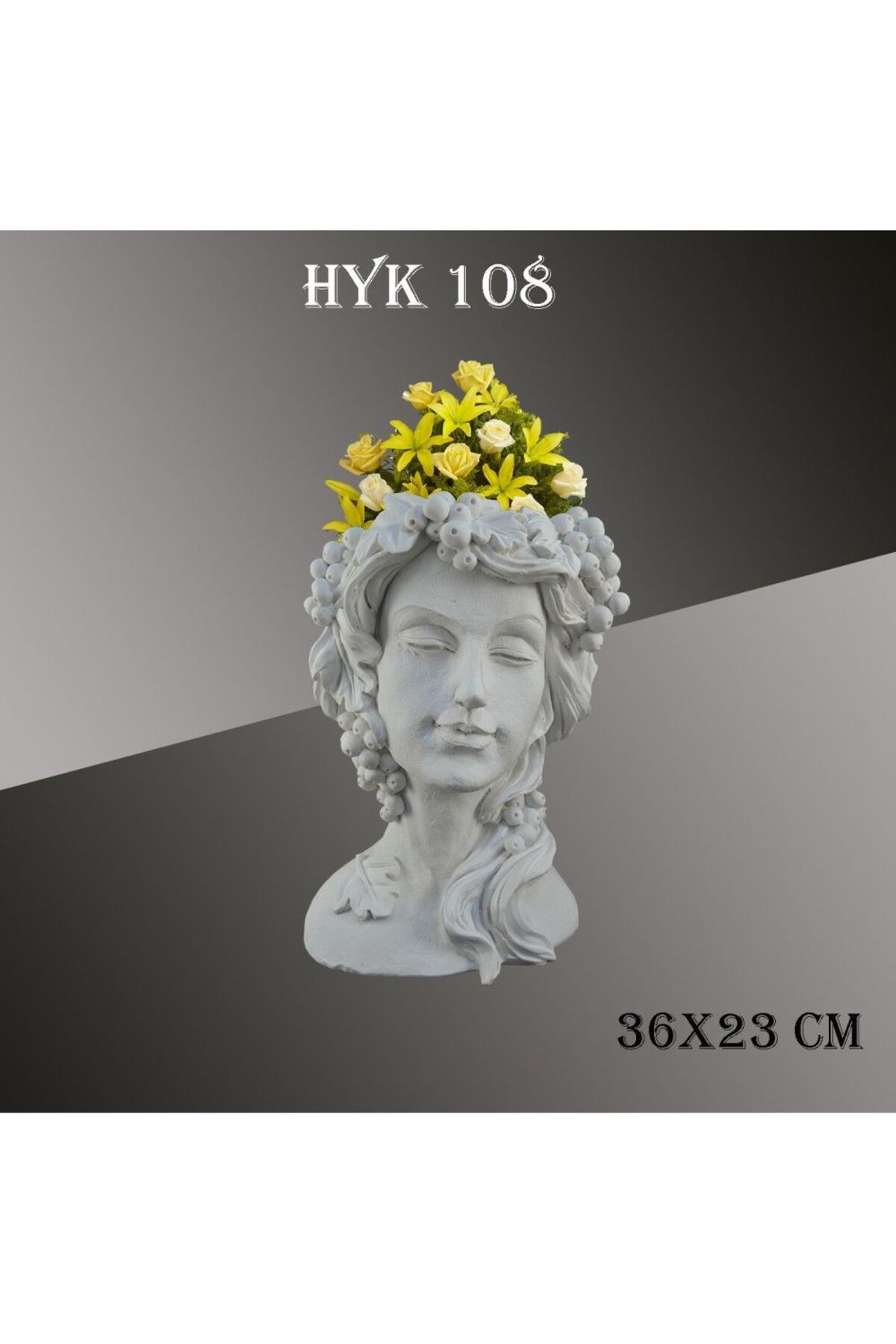 Hobi&Polyester Atölyesi HYK109 - BABİL KADIN ÇİÇEKLİ 37X23 CM