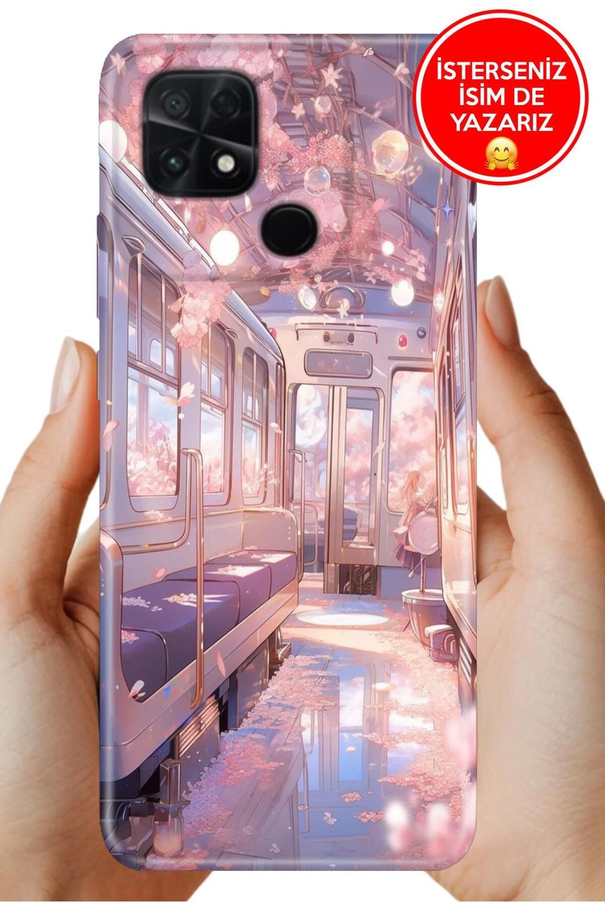 POCO C40 / Xiaomi Poco-C40 Kılıf Baskılı Yerli Üretim Kapak Silikon Romantik Tren