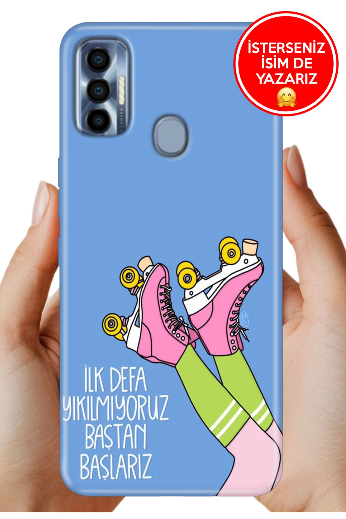 TECNO Spark 7 Pro Kılıf Cekuform Desenli Art Silikon Baştan Başlarız