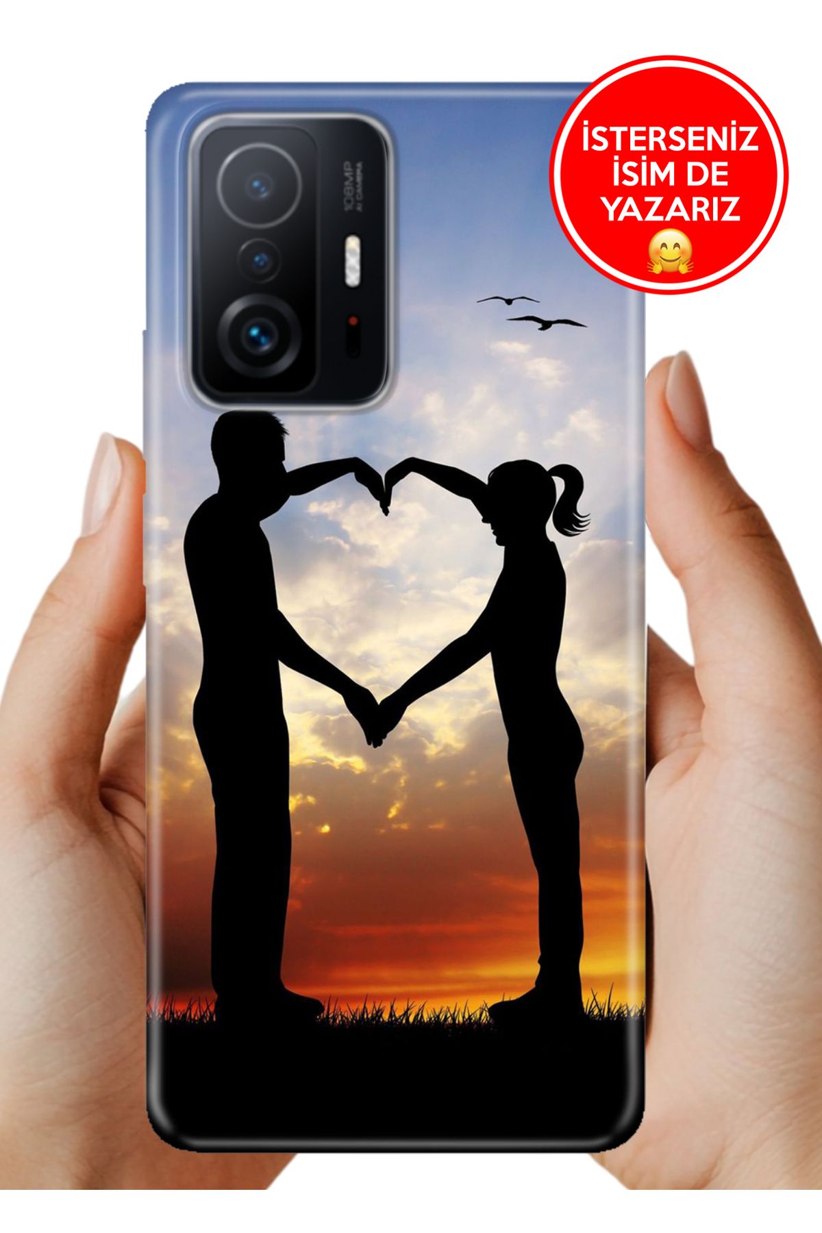 Cekuonline Xiaomi Mi 11T- 11T Pro Kılıf UvBaskı Özel-Tasarım Silikon Aşkın Simgesi