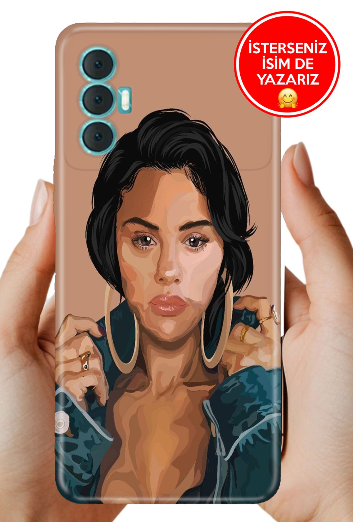 TECNO Spark 8 Pro Kılıf Tam Rubber Esnek Silikon Full Koruma Selena-Art