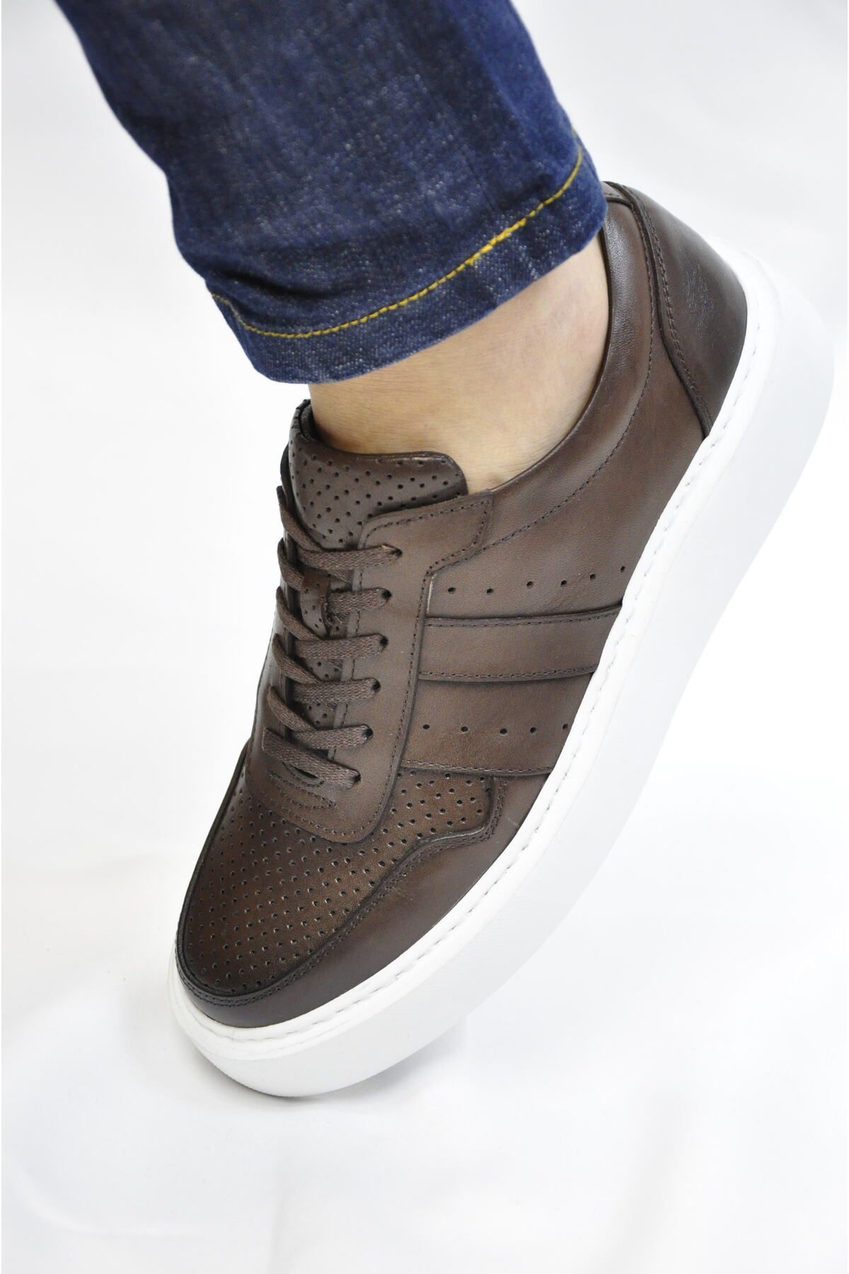 ARYAN Viper Model Hakiki Natural Deri Sneaker Ayakkabı