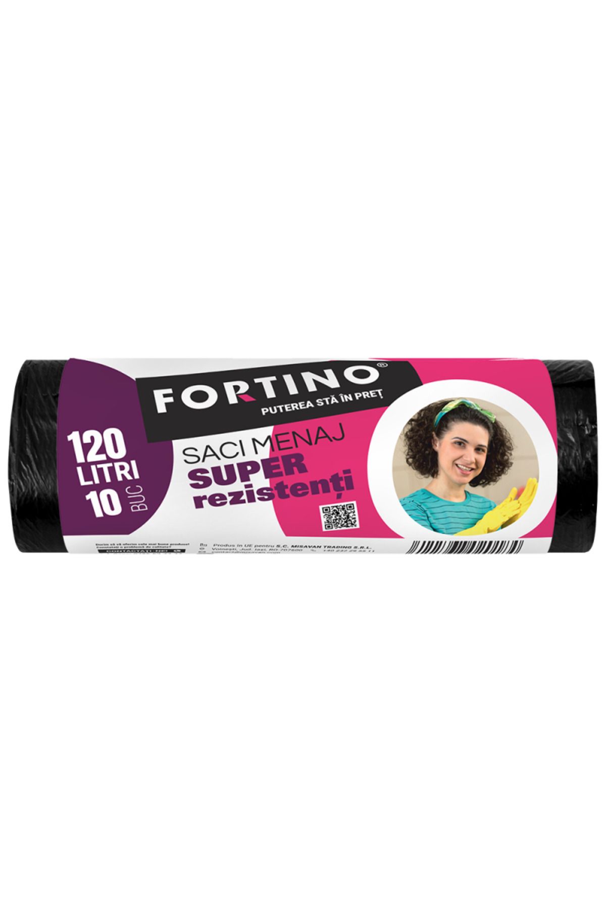 Fortino Saci Menajeri Fortino 120l, 10buc/set, Negri - One Size