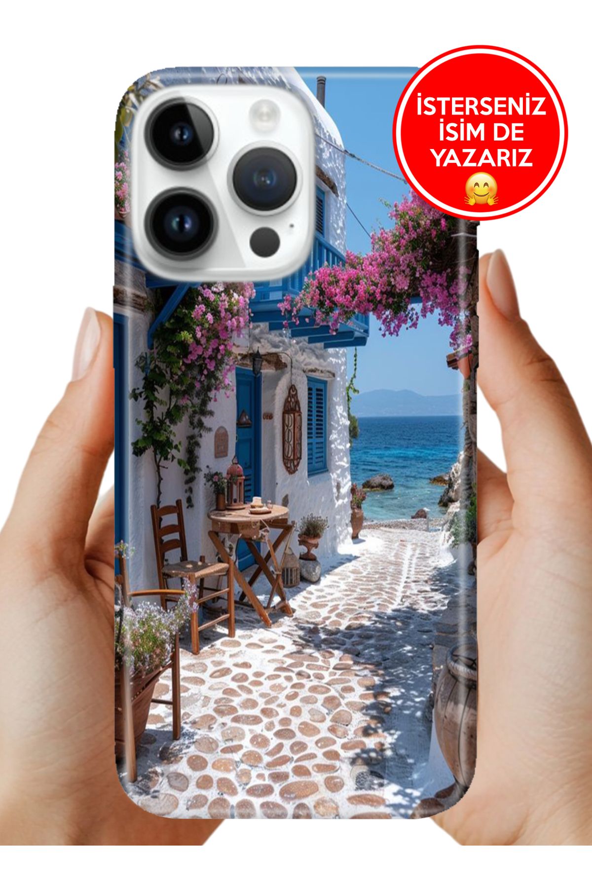 Cekuonline iPhone 16 Pro Max Kılıf Cekuform Desenli Art Silikon Bodrumda Aşk