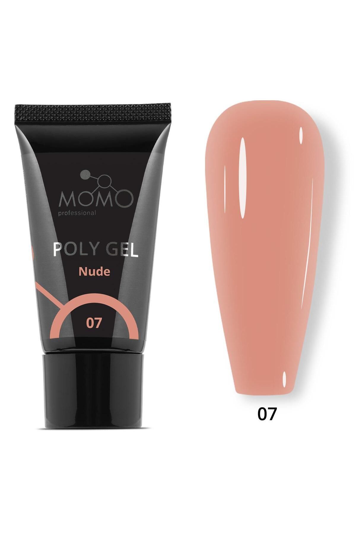 MOMO professional Protez Tırnak İçin Poly Gel, Poli Jel, No.07, Nude, 30 gr