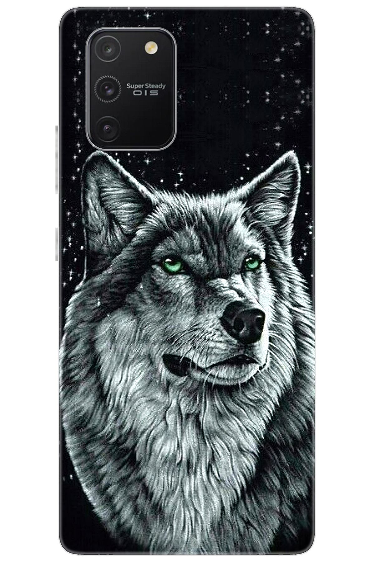 Ceppare Samsung Galaxy S10 Lite (SM-G770F) Uyumlu Kılıf Desen Baskı Silikon Kurt Baskı STK:488 CP-QCqBNdS