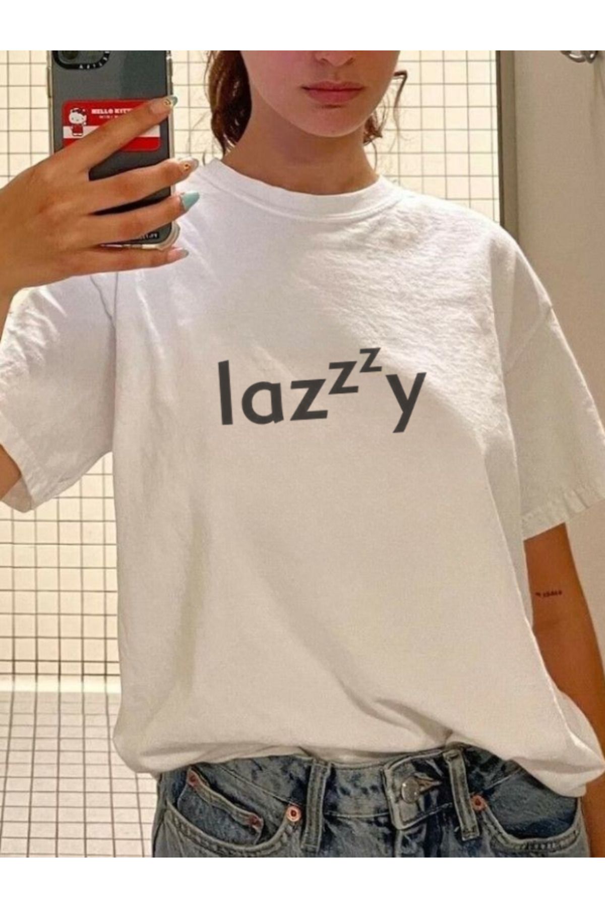 DEEFWEAR DREICH LAZZZY BASKILI BEYAZ TSHIRT