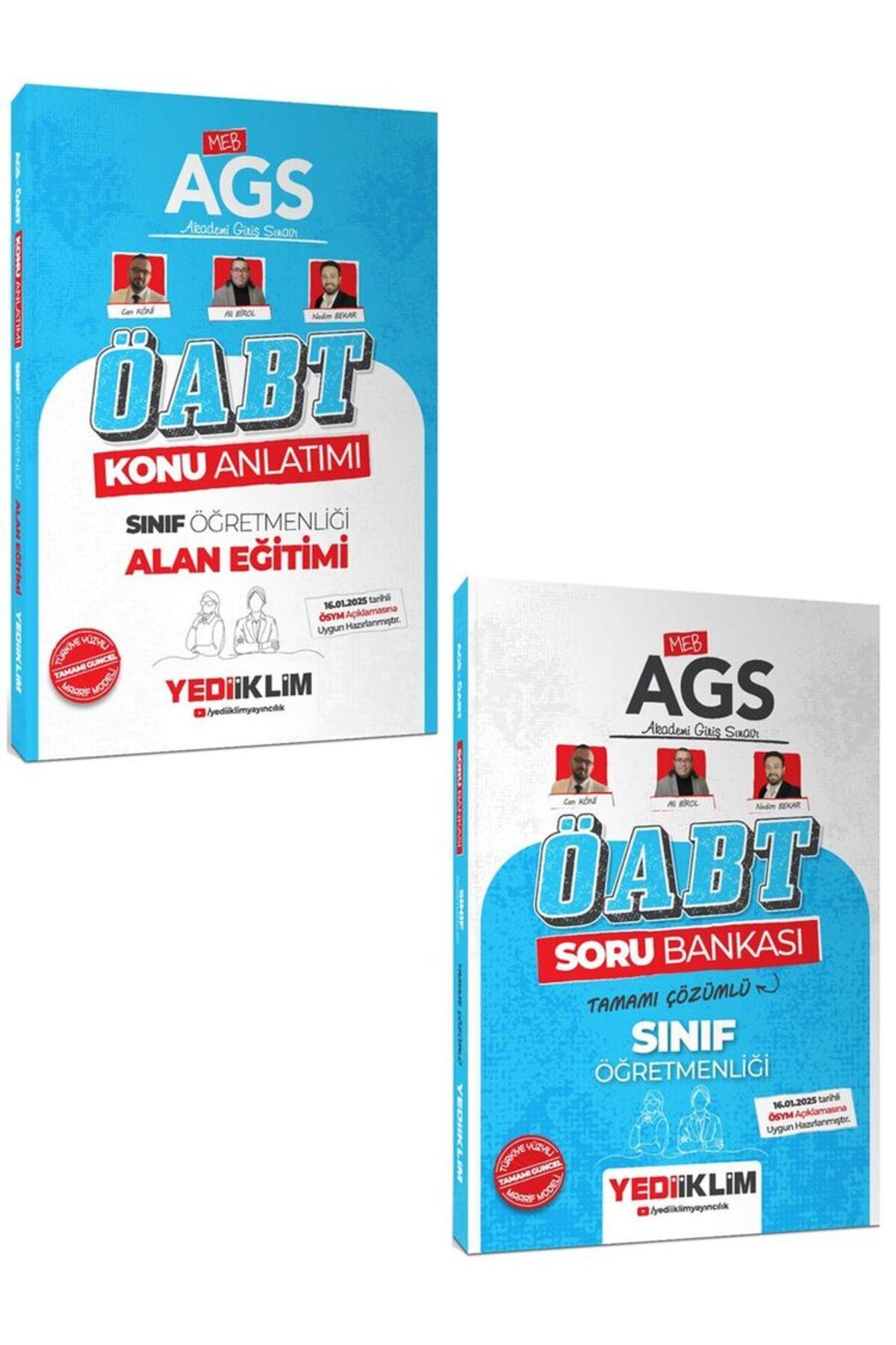 Yediiklim Yayınları Yediiklim MEB AGS ÖABT Sınıf Öğretmenliği Alan Eğitimi Konu ve Soru Bankası Seti