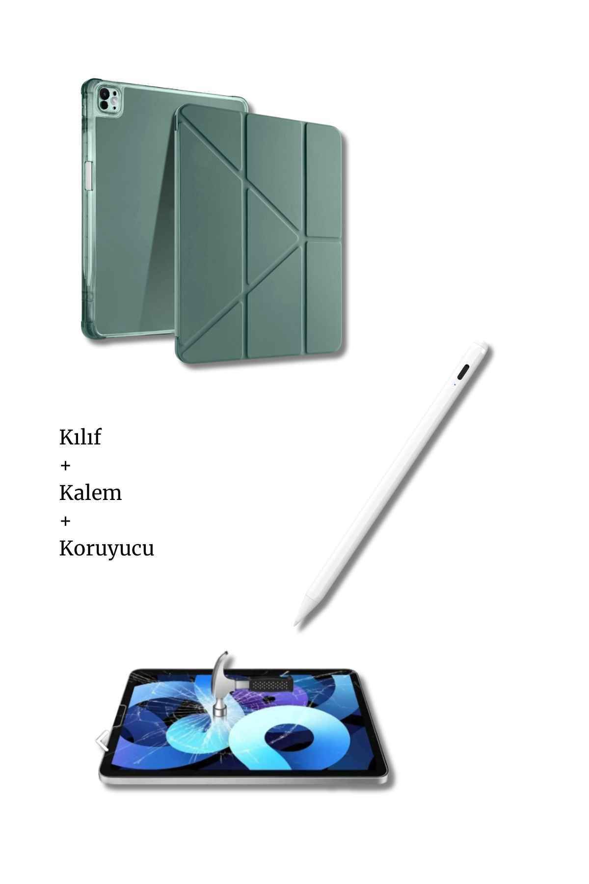 Fuchsia iPad Air 13" M2 M3 A3270 A3271 A2899 A2903 Çip Uyumlu Tablet Kılıfı Tablet Kalemi ve Ekran Koruyucu