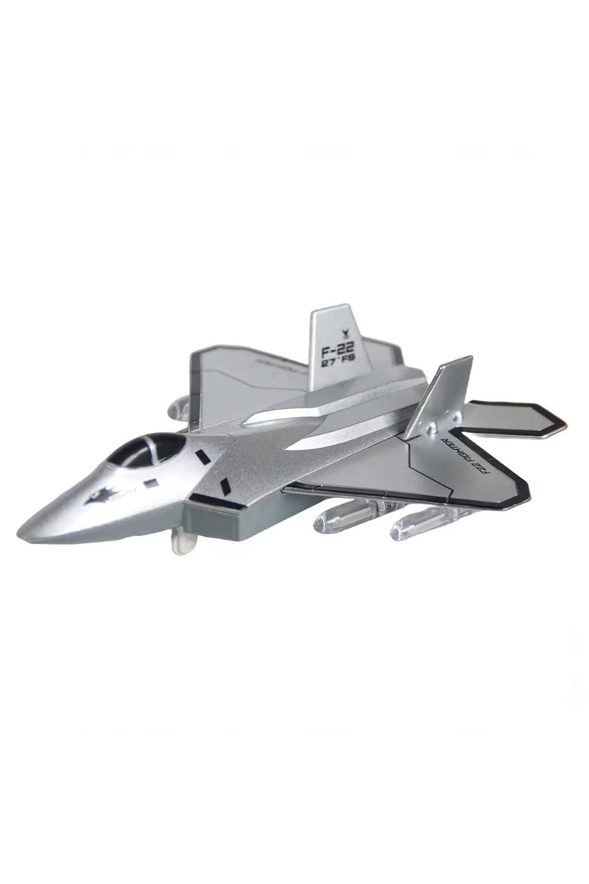 Muhcu Home Metal Çek Bırak Savaş Uçakları - F-22 Raptor ve J10