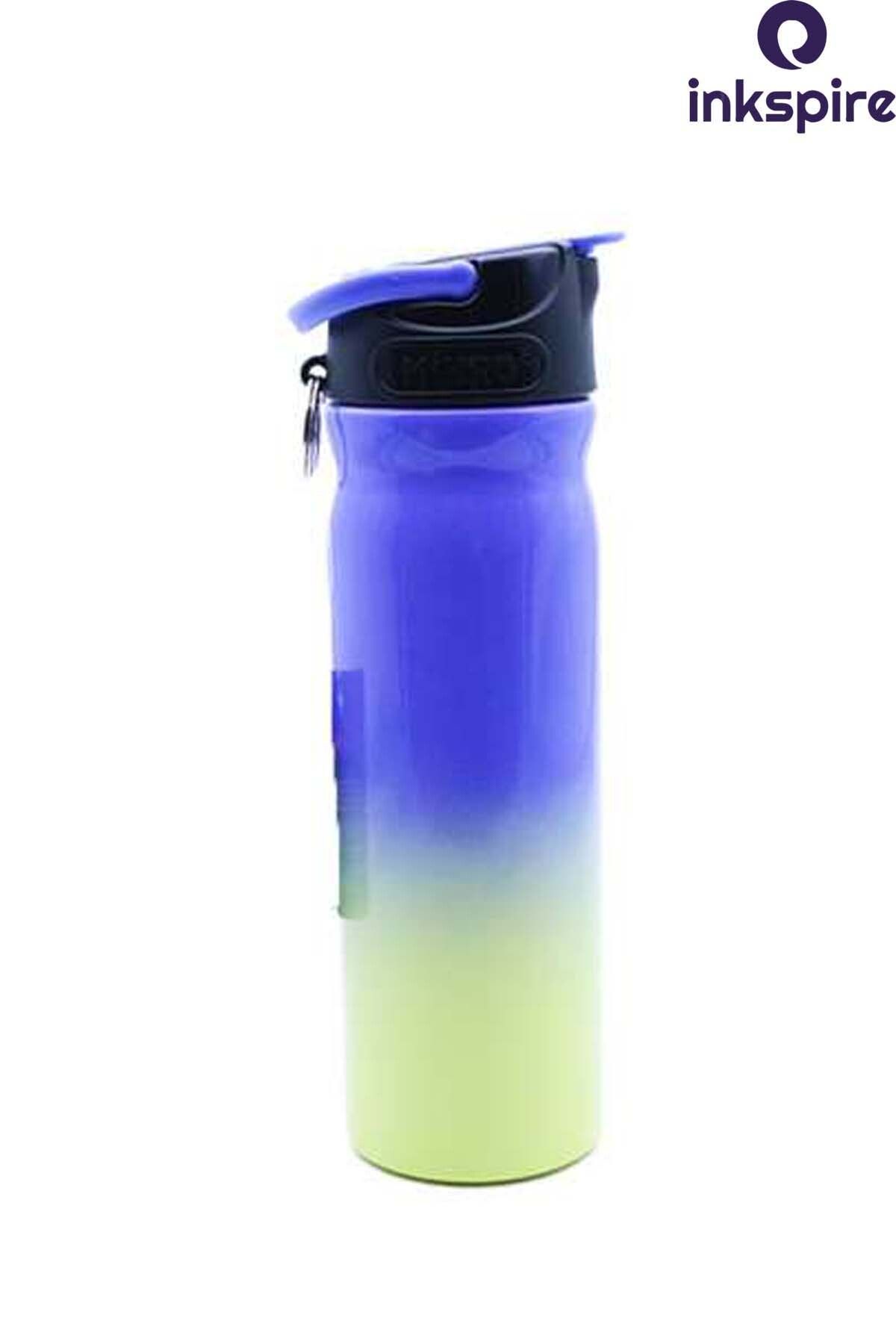 inkspire Kaliteli Paslanmaz Çelik Renk Geçişli Matara 500 ml Su Sızdırmaz Çelik Suluk Pipetli Koku Yapmaz