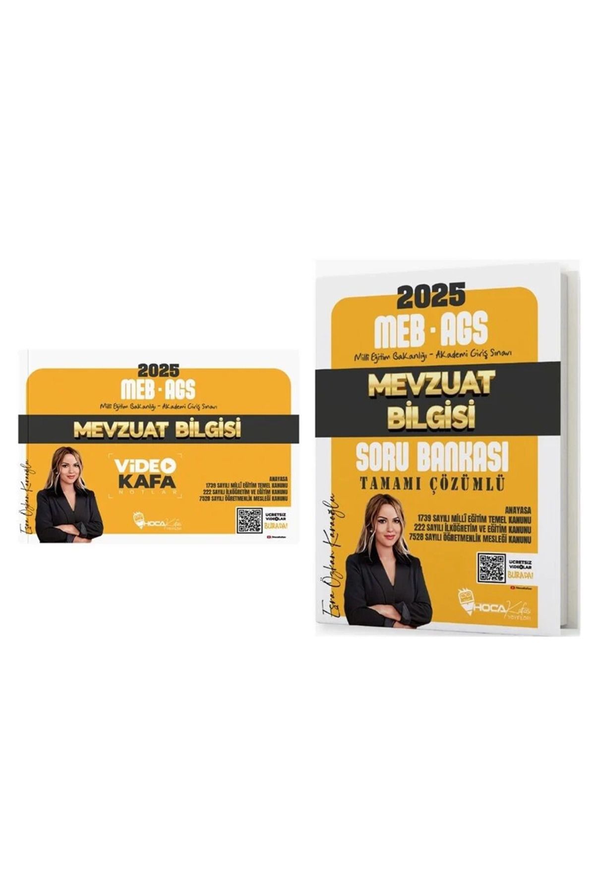 Hoca Kafası Yayınları Hoca Kafası 2025 MEB-AGS Mevzuat Bilgisi Video Kafa Notlar + Soru Bankası 2 li Set
