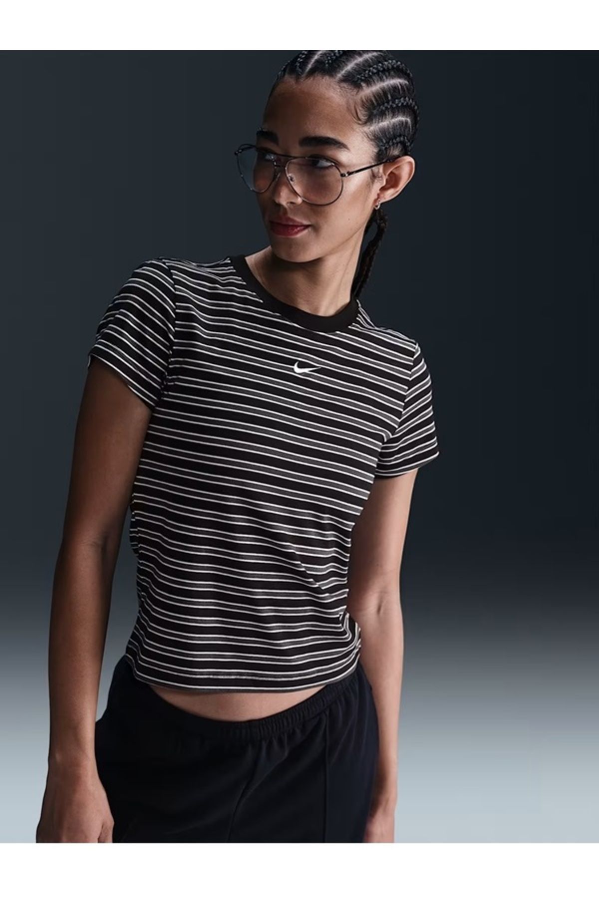 Nike Chill Knit Tee PNX Slim Striped Kadın T-shirt