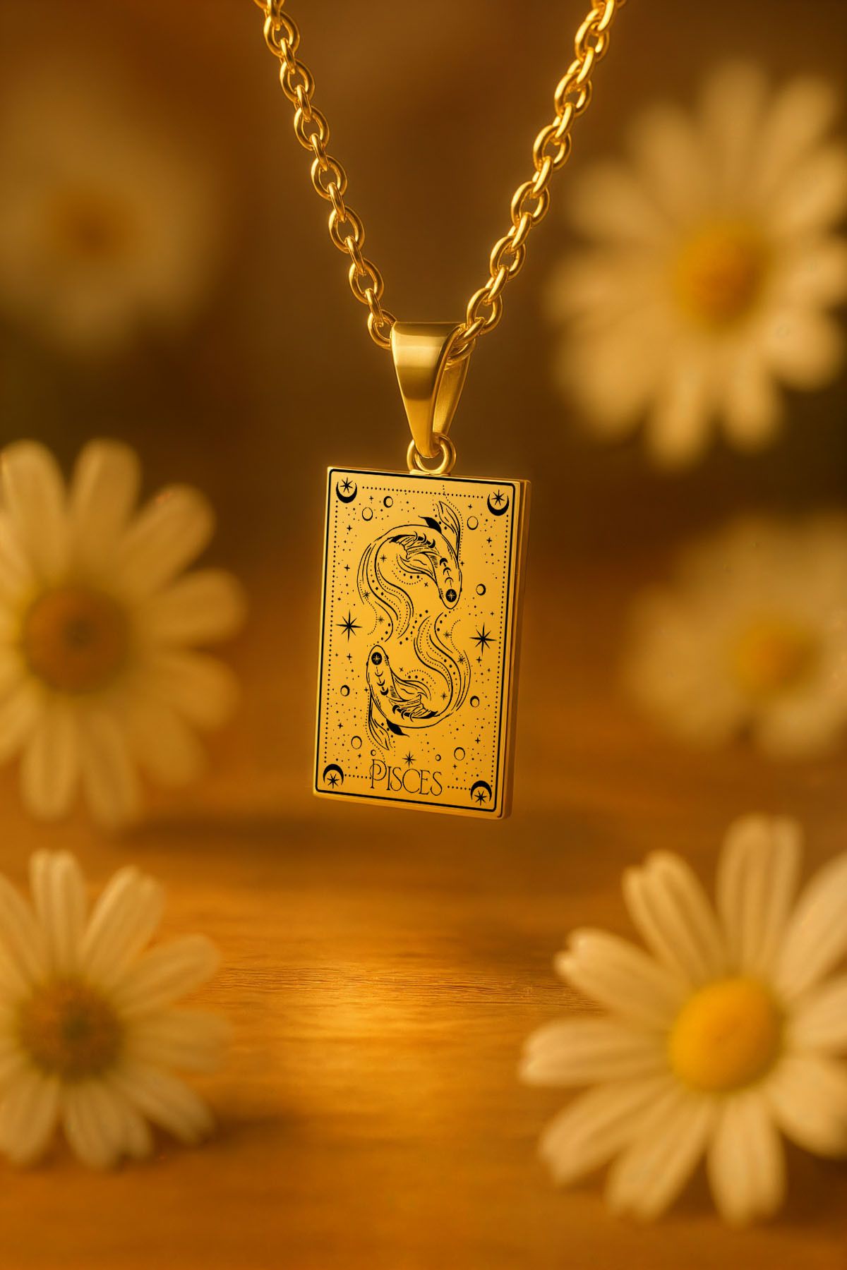 ArtinArt Balık Burcu Tarot Kolye | 316L Kararmaz Çelik