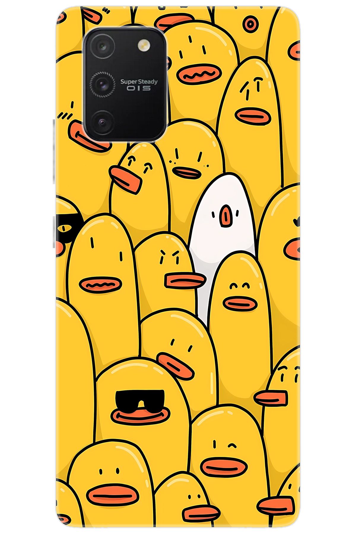 Ceppare Samsung Galaxy S10 Lite (SM-G770F) Uyumlu Kılıf Desen Baskılı Silikon Cool Ördek STK:650 CP-Wv2PJya