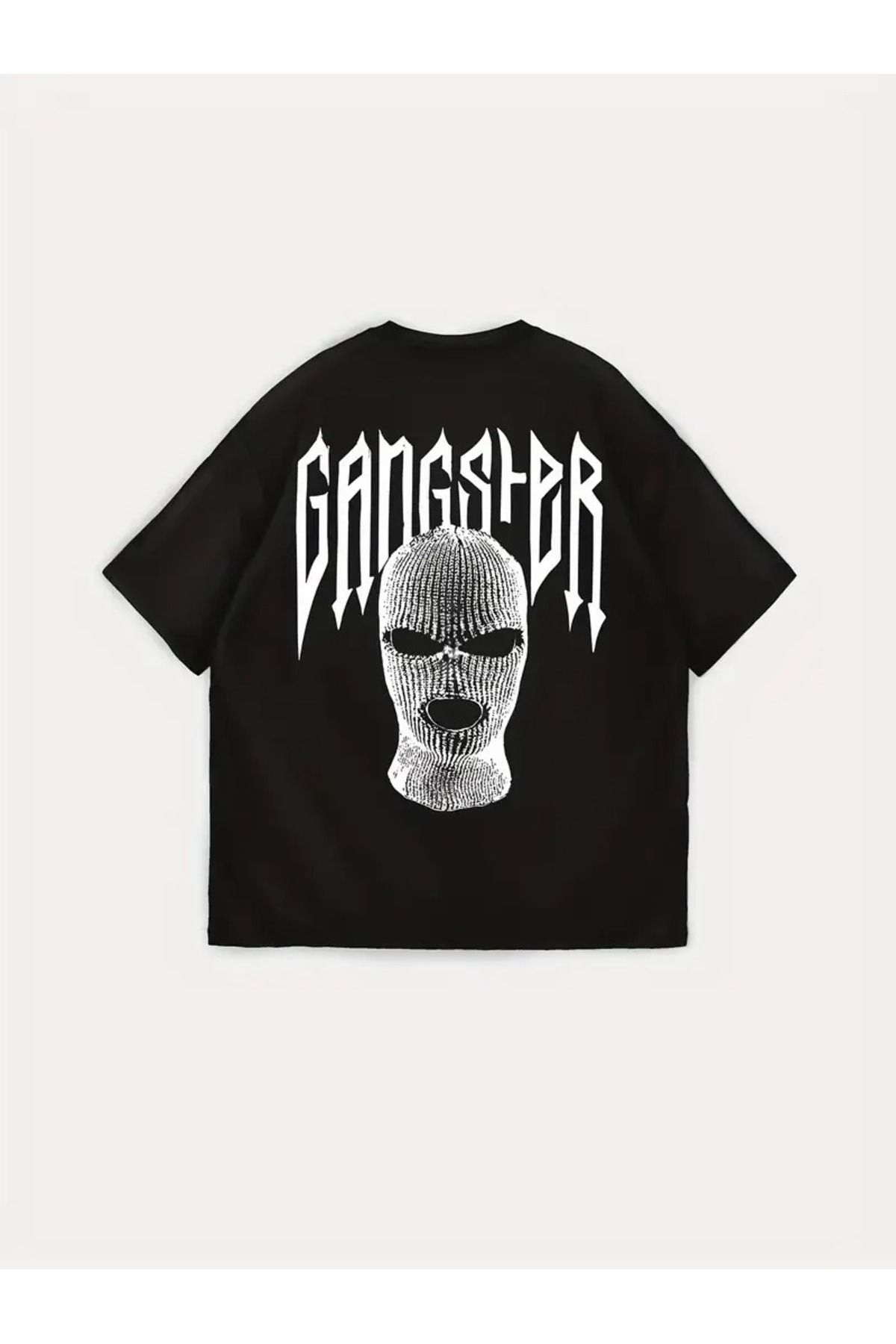 LAND MODA Erkek Açık Gösteren Gotik Kapüşonlu Rahat Sokak Kısa Kollu T-Shirt