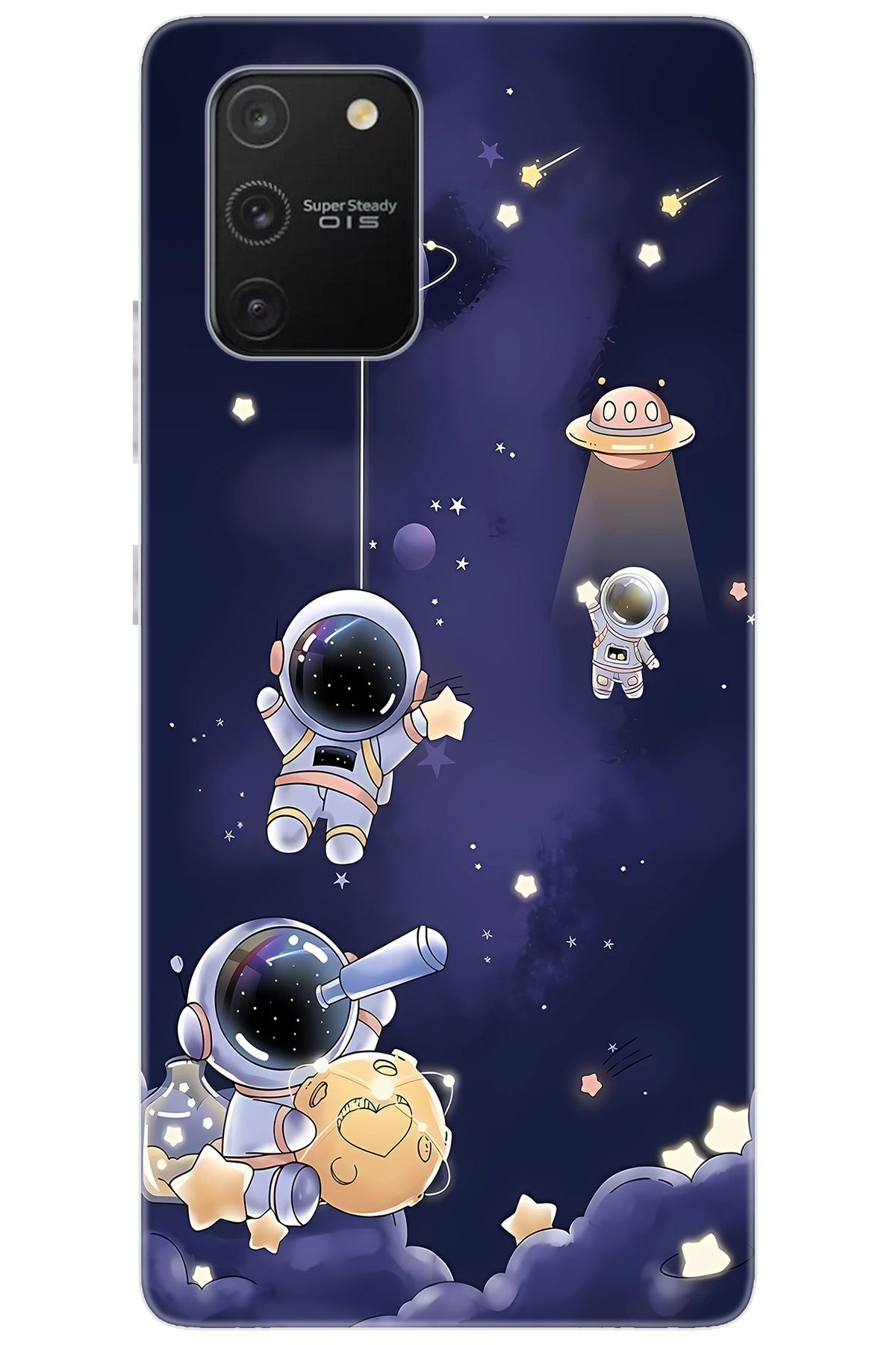 Ceppare Samsung Galaxy S10 Lite (SM-G770F) Uyumlu Kılıf Desen Baskılı Silikon Astronot STK:630 CP-jp17GiD